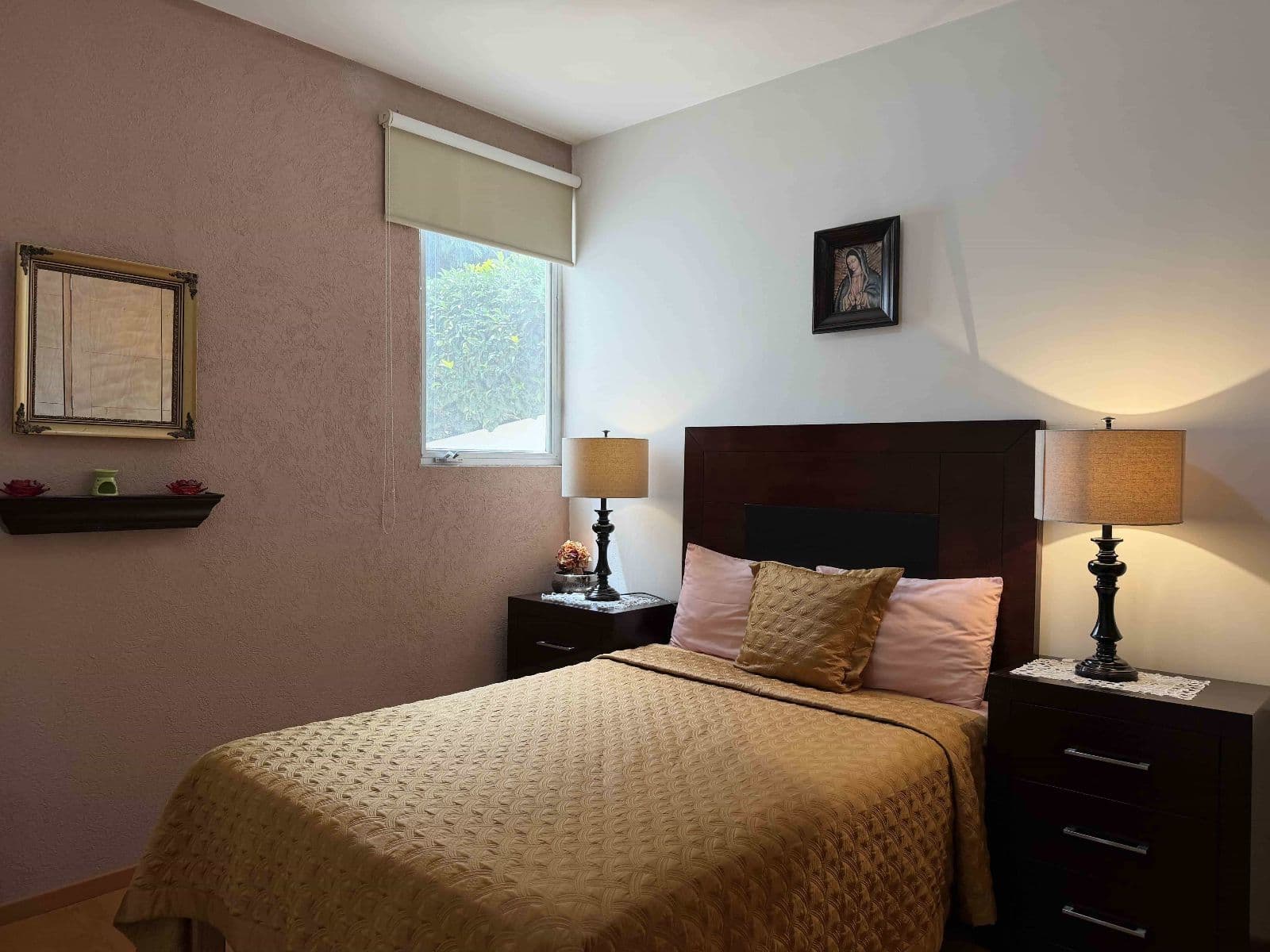 Casa Garzas — Las Brisas, San Miguel de Allende — photo 21 — serene bedroom with warm ambient lighting