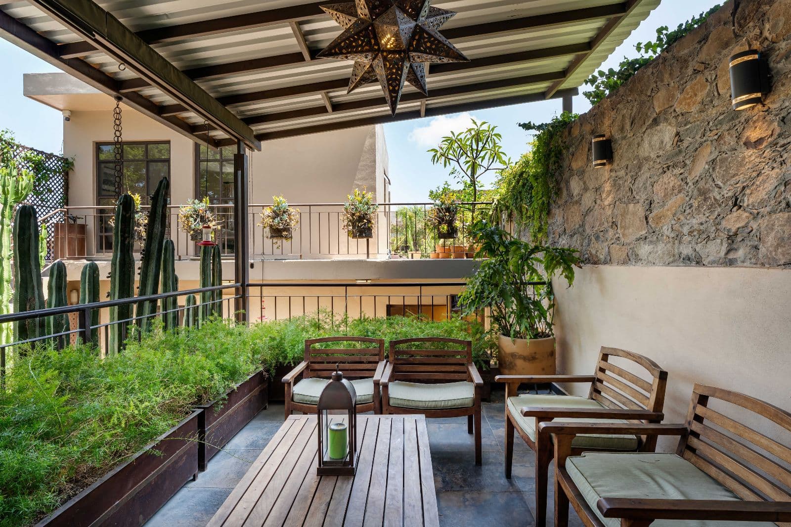 Casa 28 — Centro, San Miguel de Allende — photo 17 — serene terraced garden oasis, architectural charm