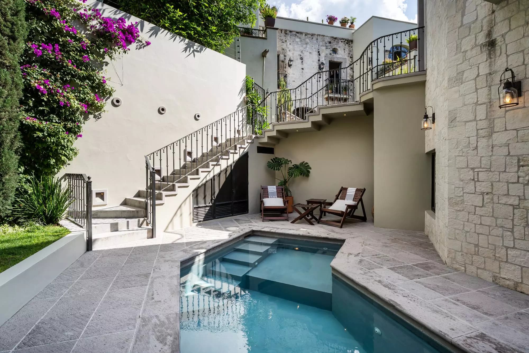 Casa Dos Casas — Guadiana, San Miguel de Allende — photo 23 — serene courtyard oasis, architectural elegance