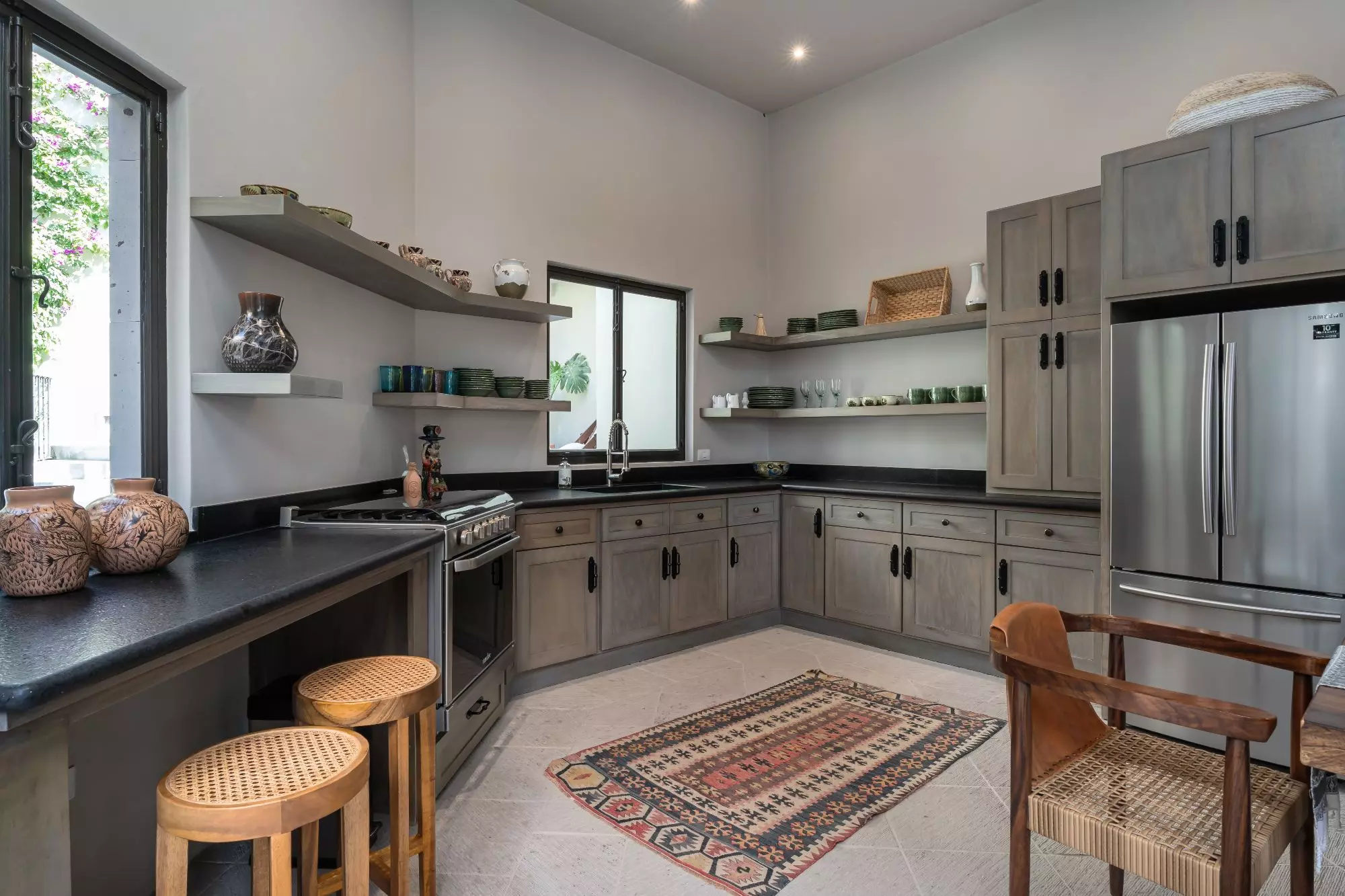 Casa Dos Casas — Guadiana, San Miguel de Allende — photo 30 — contemporary chef's kitchen, elegant natural light