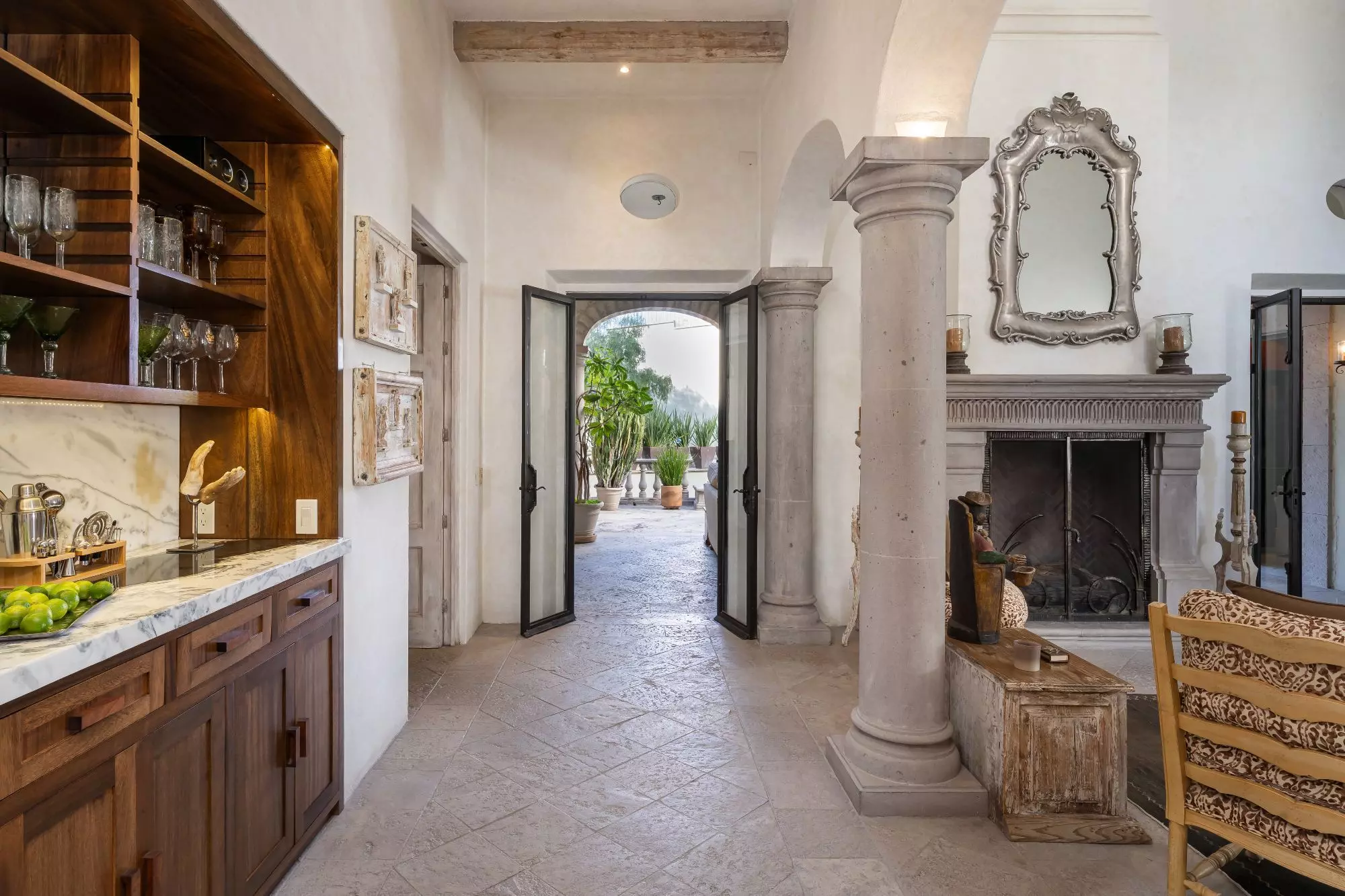 Casa Dos Casas — Guadiana, San Miguel de Allende — photo 2 — elegant colonial passage with architectural charm