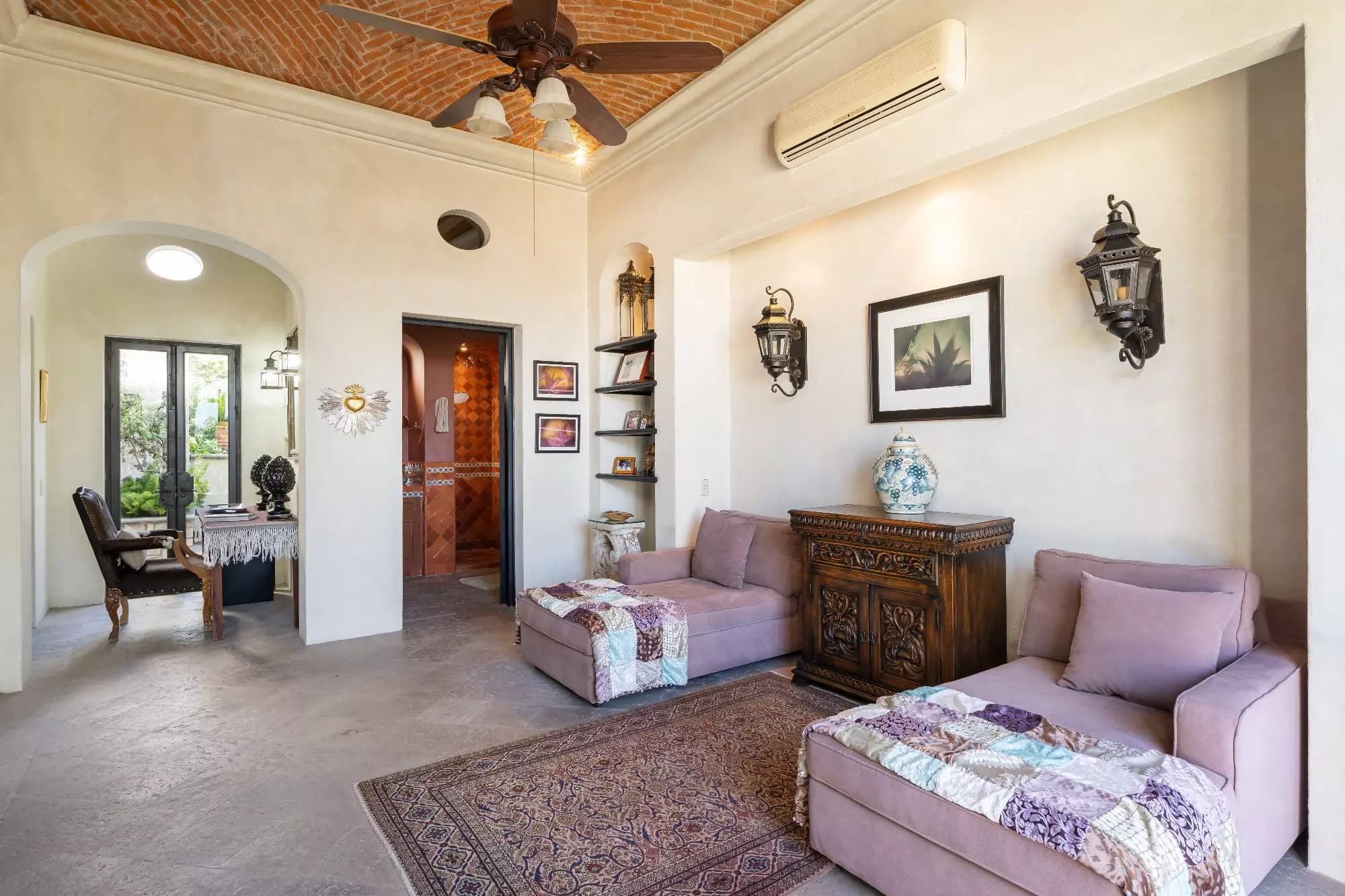 Casa Dos Casas — Guadiana, San Miguel de Allende — photo 21 — elegant living room with colonial charm