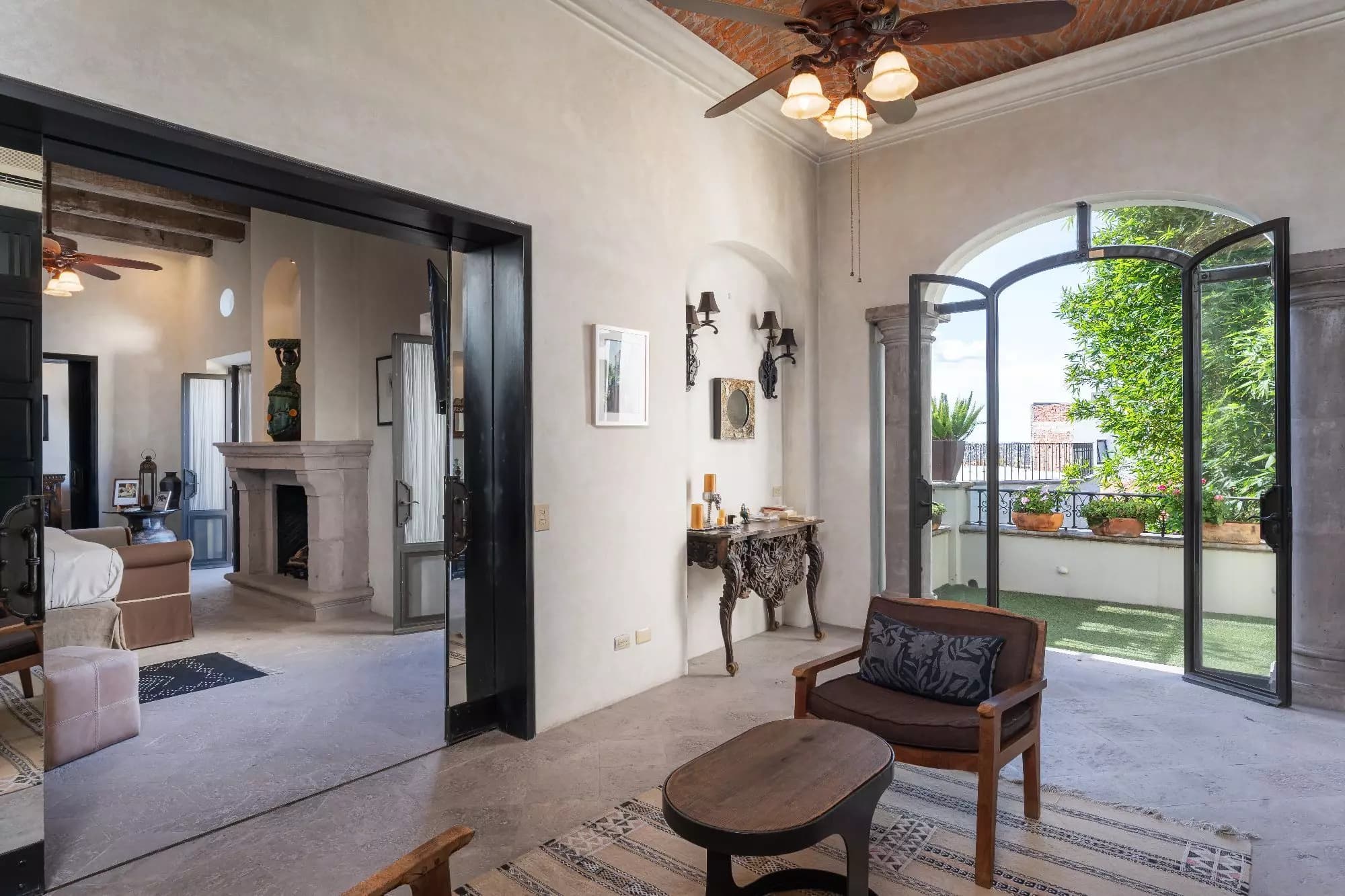 Casa Dos Casas — Guadiana, San Miguel de Allende — photo 15 — sophisticated colonial charm, seamless indoor-outdoor living