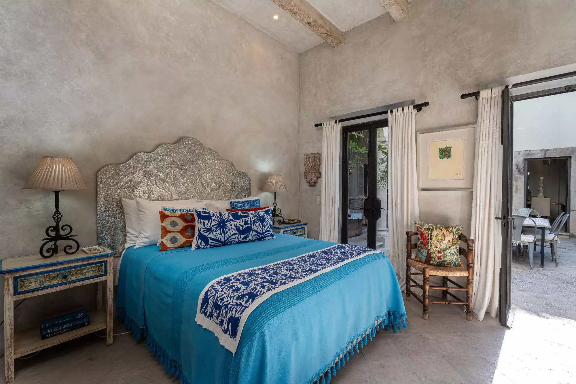 Casa Dos Casas — Guadiana, San Miguel de Allende — photo 42 — serene master suite, courtyard views