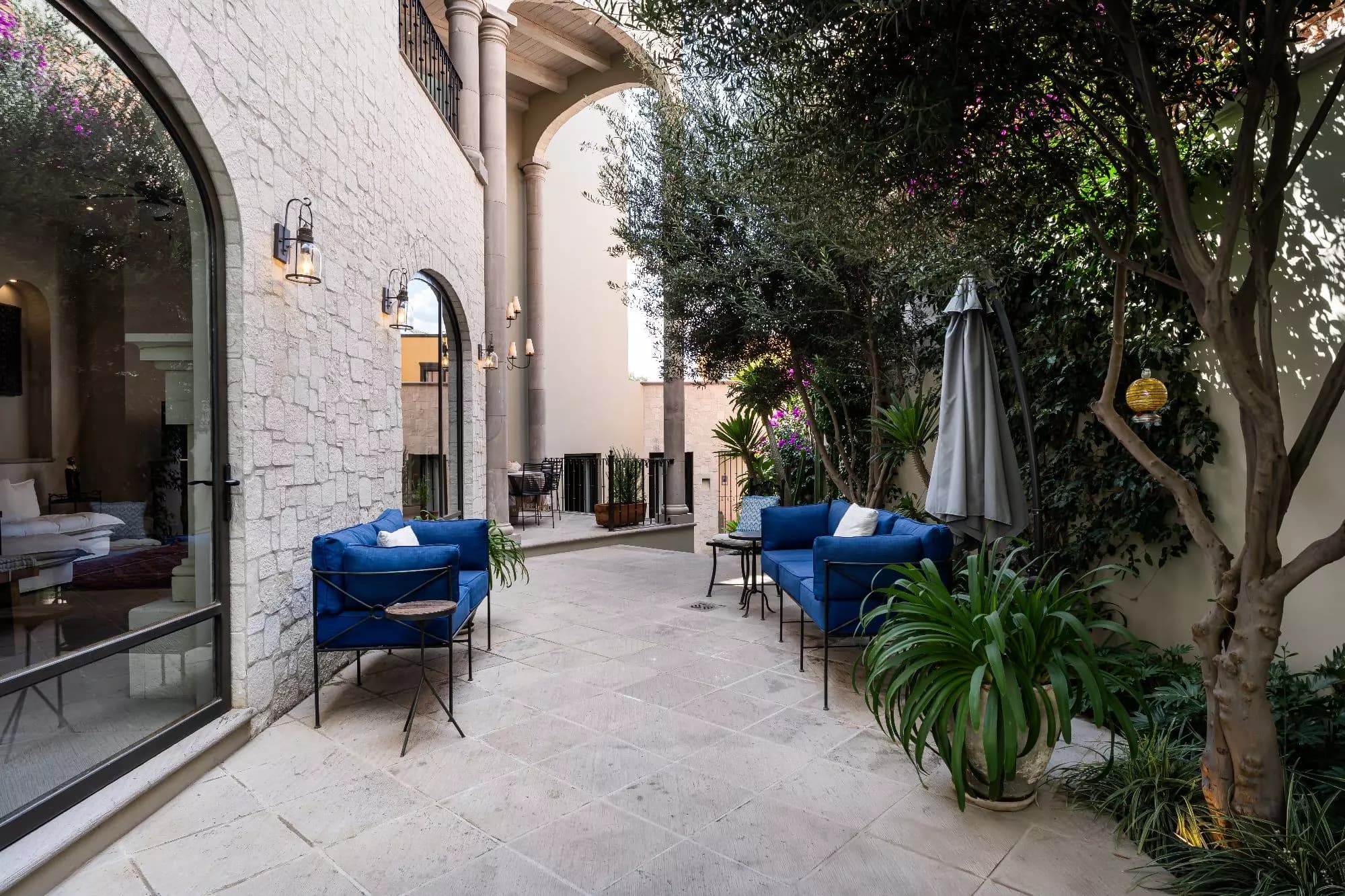 Casa Dos Casas — Guadiana, San Miguel de Allende — photo 26 — serene courtyard oasis, lush gardens