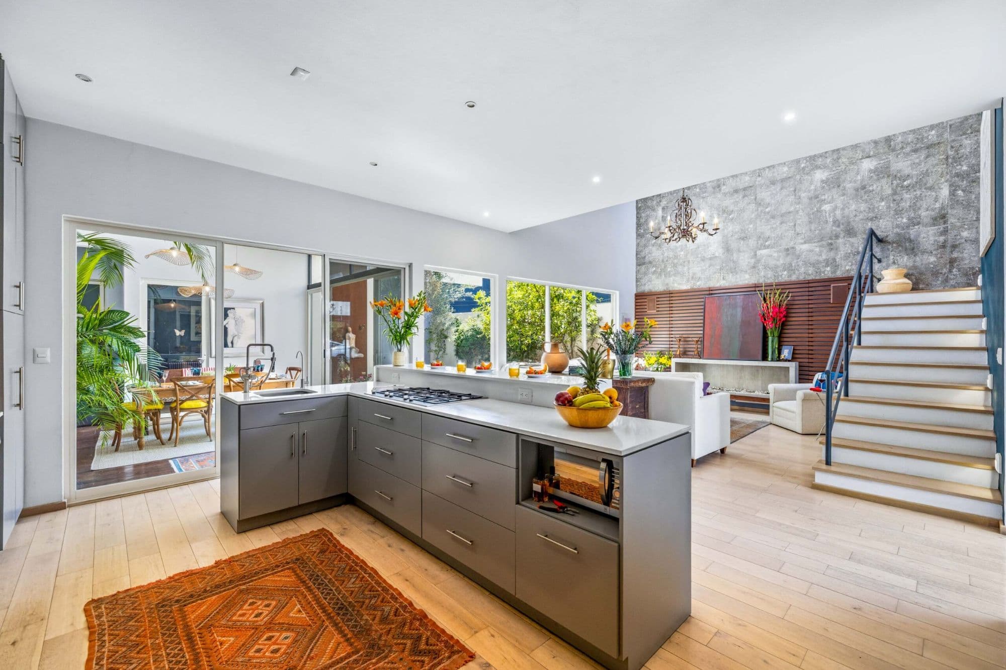 Casa Paraíso — El Paraiso, San Miguel de Allende — photo 3 — contemporary kitchen with lush garden views