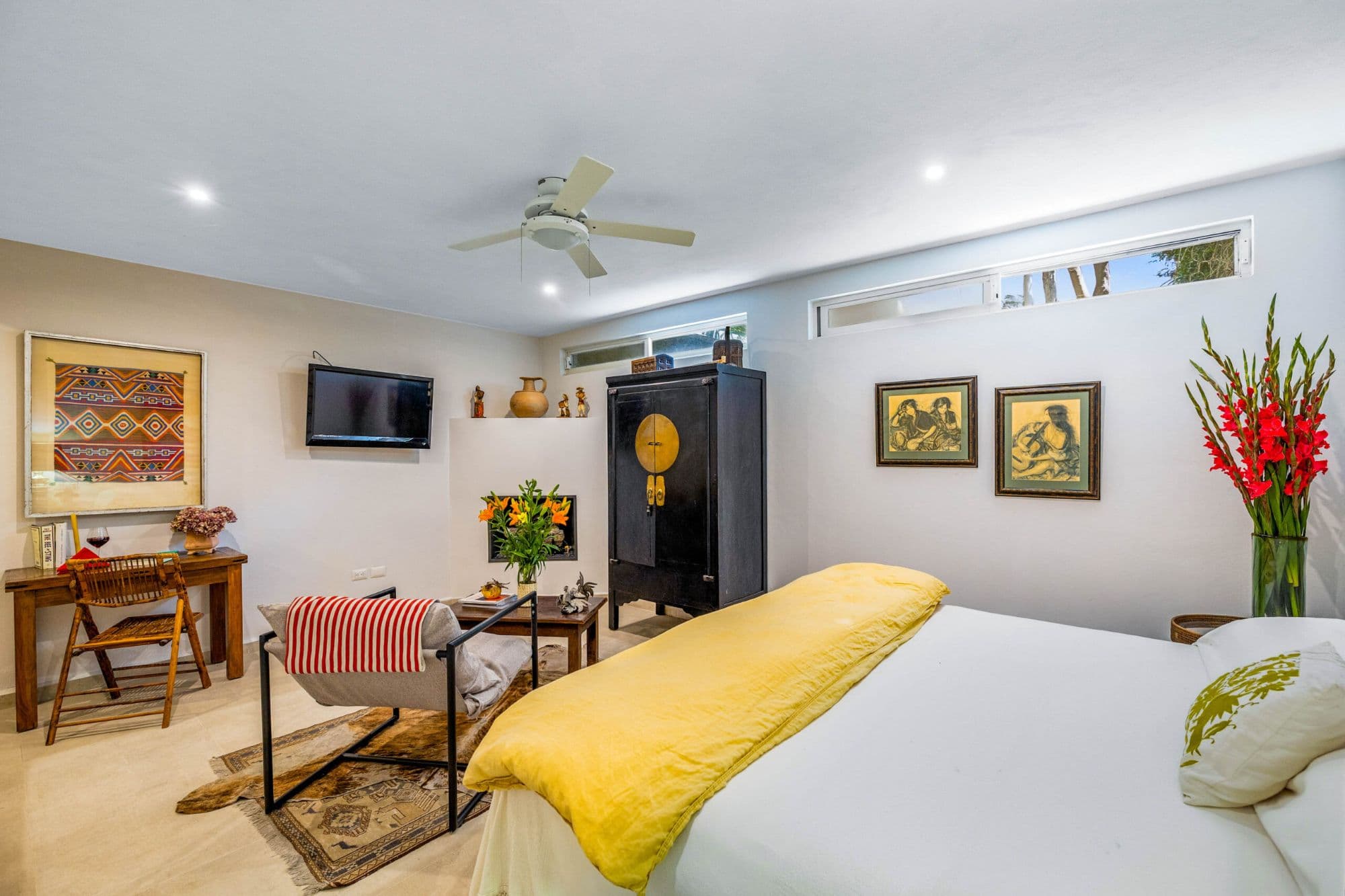 Casa Paraíso — El Paraiso, San Miguel de Allende — photo 12 — luminous master suite, curated artistic elegance