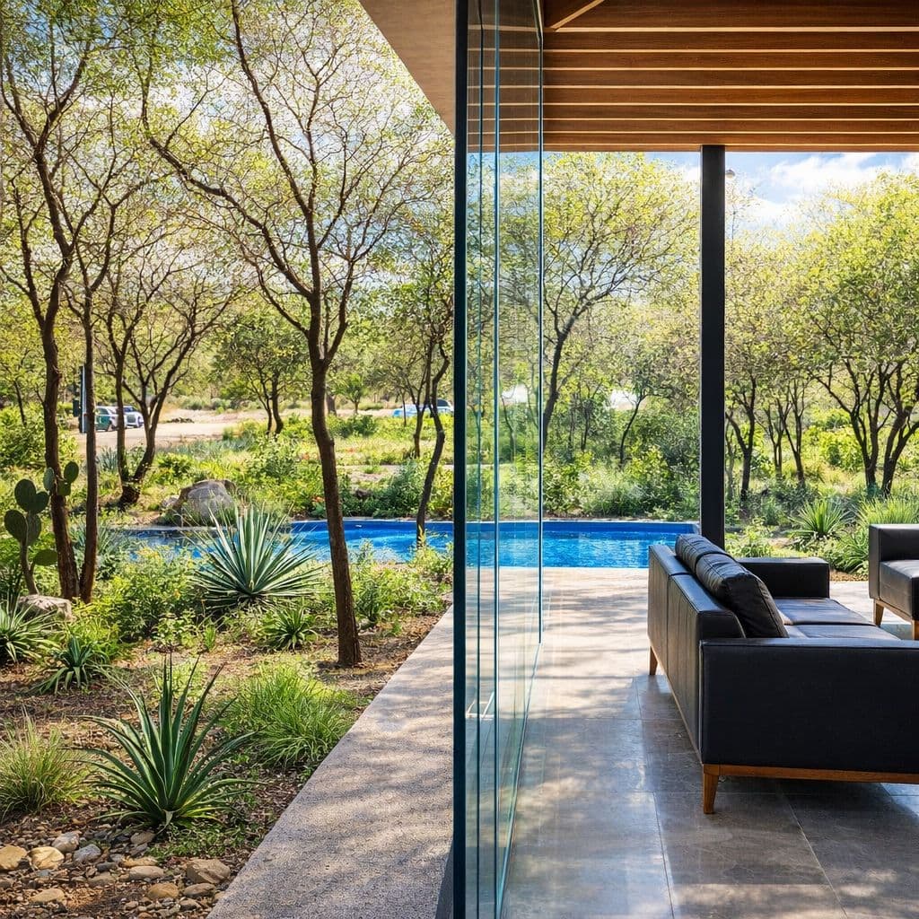 Modern Luxury Home with Casita & Pool in Los Senderos — Los Senderos, Valle de los, San Miguel de Allende — photo 3 — seamless indoor-outdoor living perfection