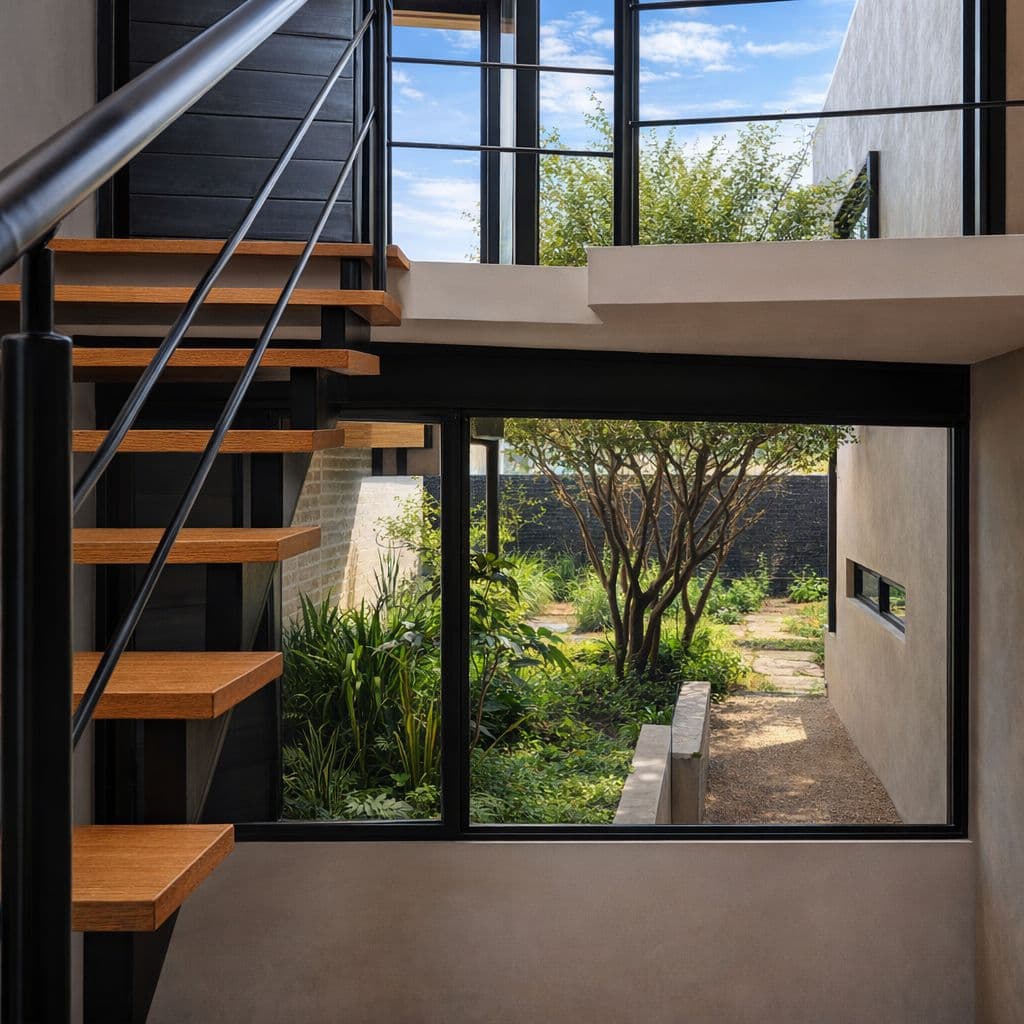 Modern Luxury Home with Casita & Pool in Los Senderos — Los Senderos, Valle de los, San Miguel de Allende — photo 13 — contemporary sanctuary with verdant garden views