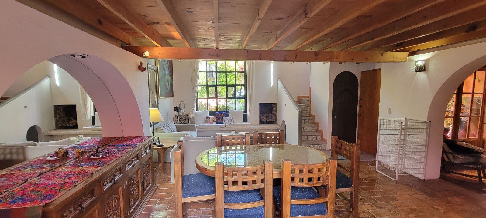 Casa Tucevich — El Obraje, San Miguel de Allende — photo 5 — soaring beams, rustic elegance, sun-drenched sanctuary
