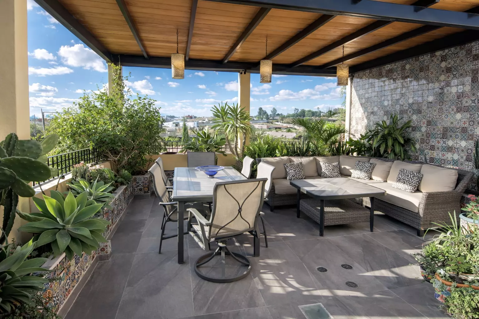 Casa San Antonio — San Antonio, San Miguel de Allende — photo 14 — panoramic terrace, sophisticated outdoor living
