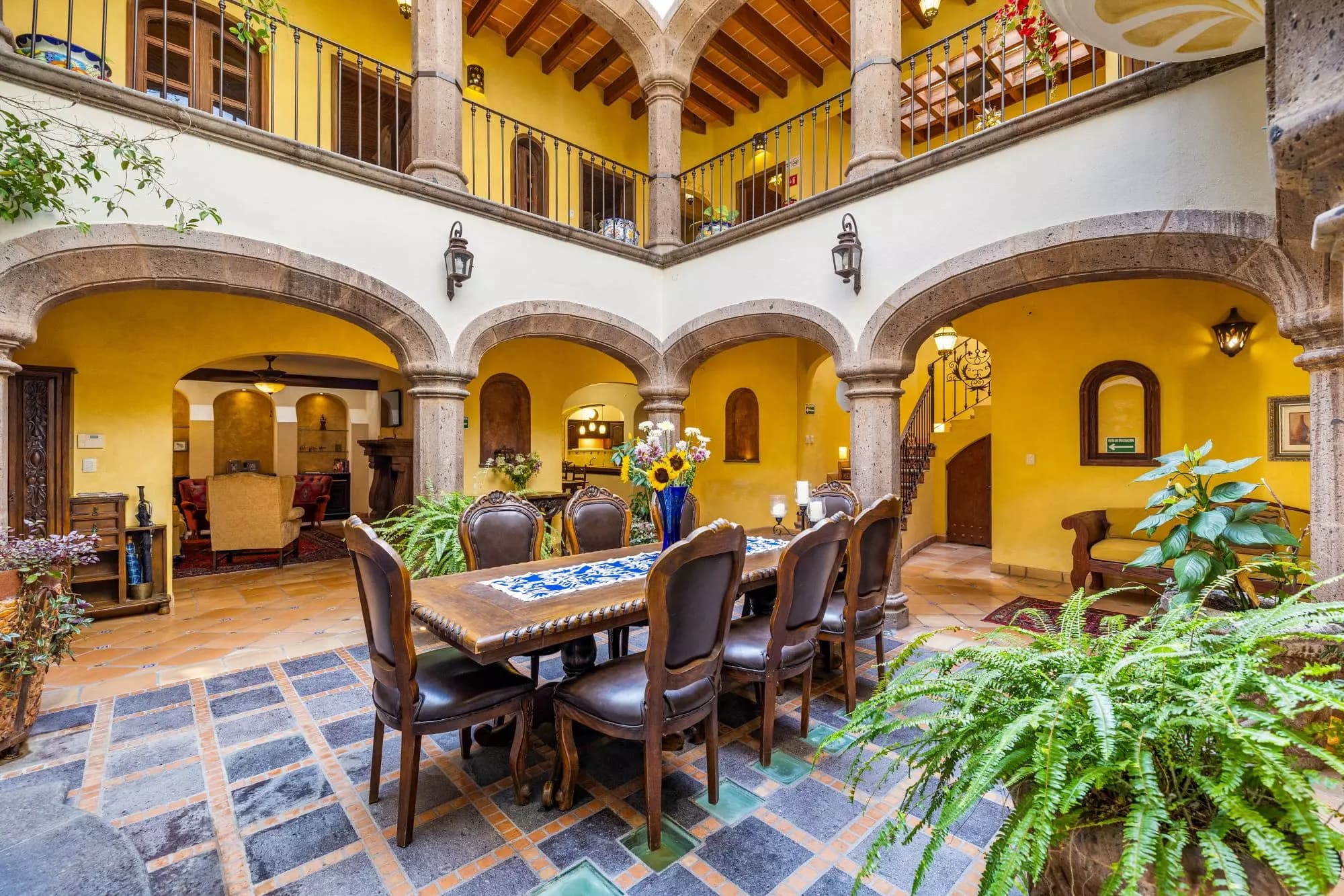 Casa Del Obraje — El Obraje, San Miguel de Allende — photo 3 — stunning colonial courtyard, vibrant elegance