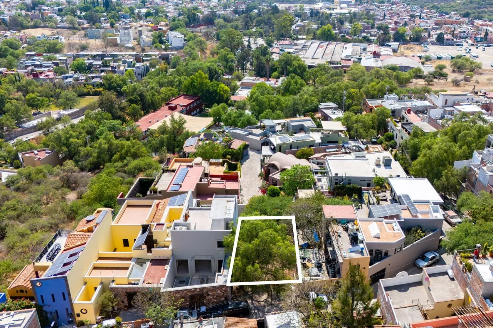 EL OBRAJE LOT — El Obraje, San Miguel de Allende — photo 7 — verdant rooftop sanctuary, panoramic city views