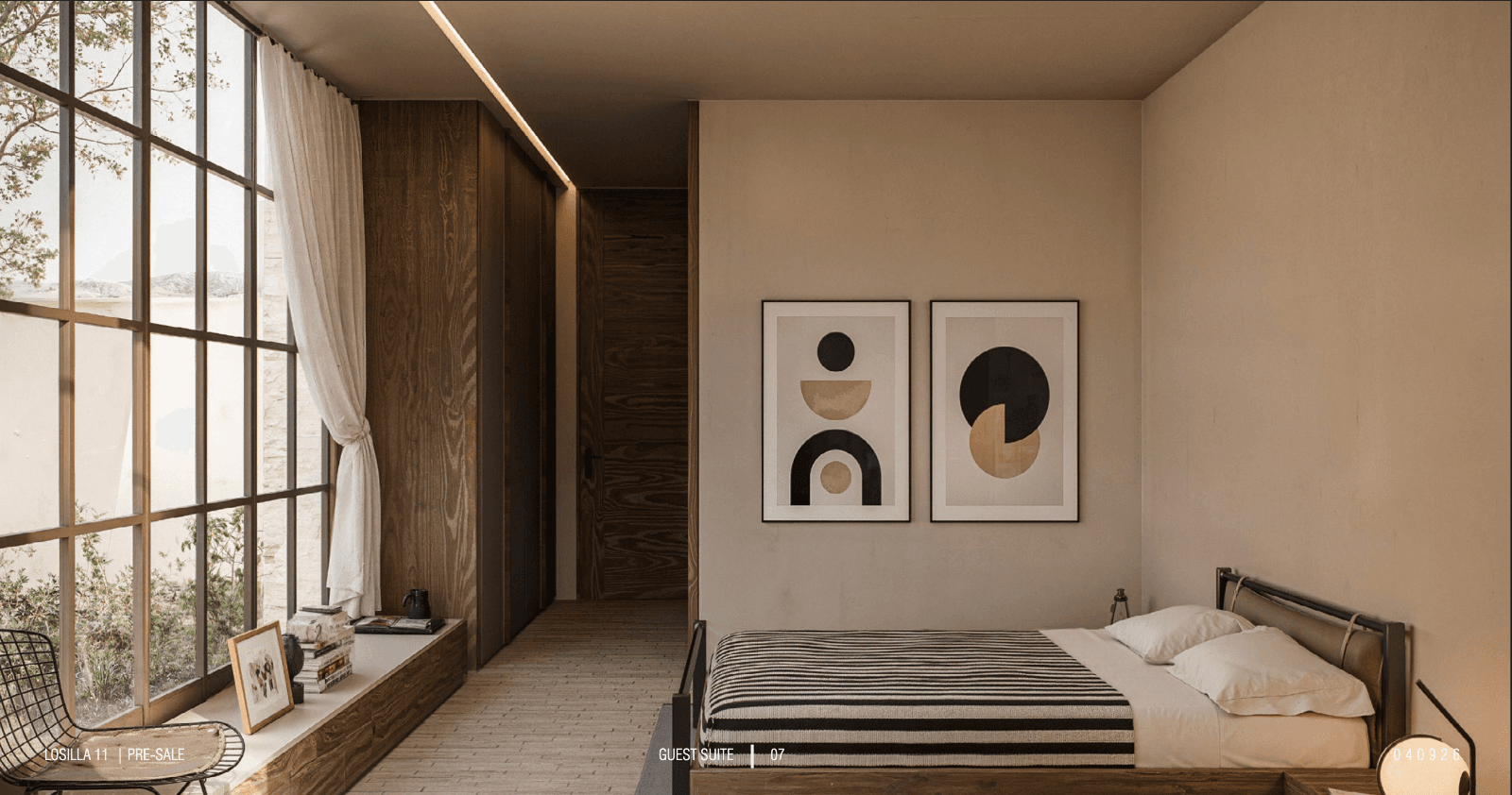 Casa Soterrani — Las Campanas, San Miguel de Allende — photo 6 — serene guest suite with abundant natural light