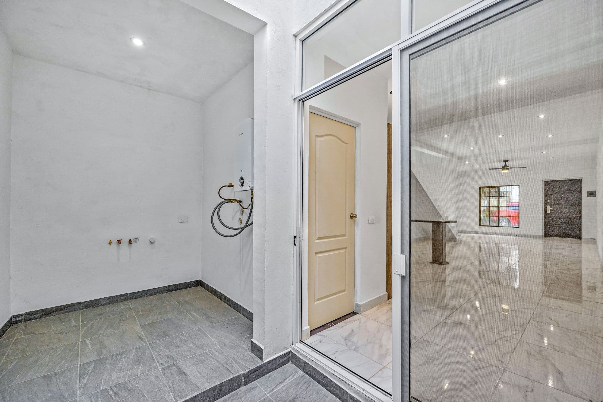 Casa Margarito — Guadalupe, San Miguel de Allende — photo 6 — spa-inspired ensuite with frameless glass shower