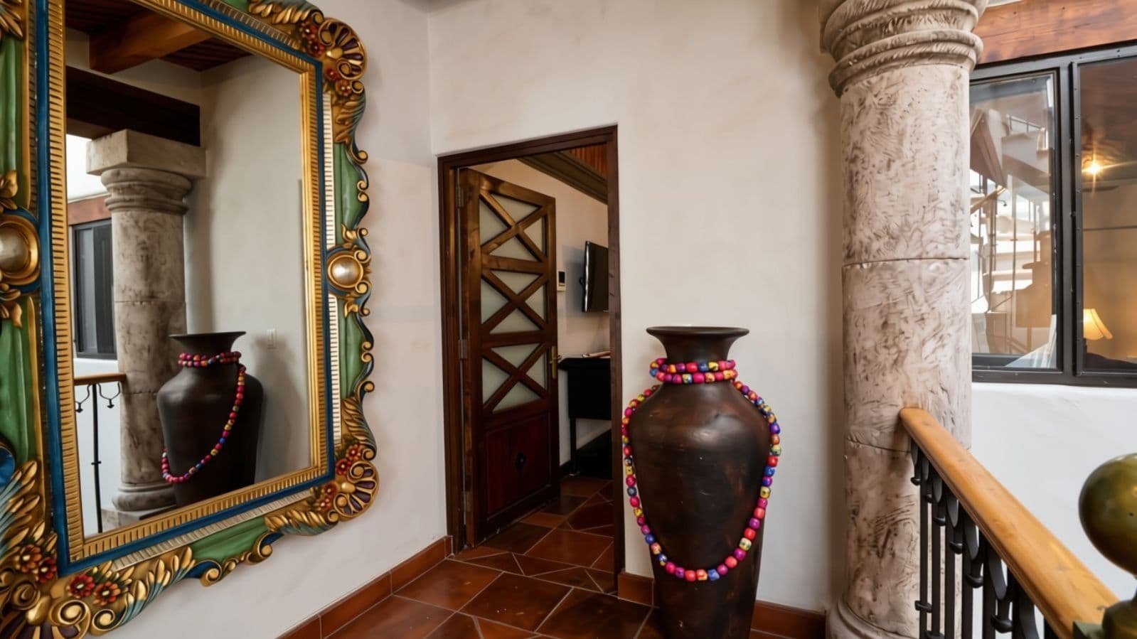 Casa Cocuchas — San Antonio, San Miguel de Allende — photo 16 — elegant colonial hallway, architectural grace