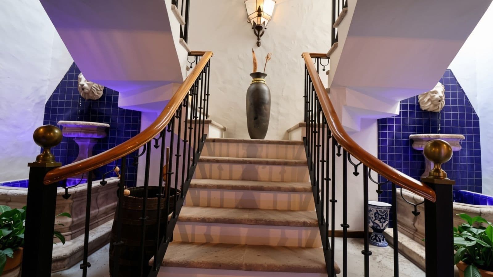 Casa Cocuchas — San Antonio, San Miguel de Allende — photo 5 — elegant staircase, architectural grandeur awaits