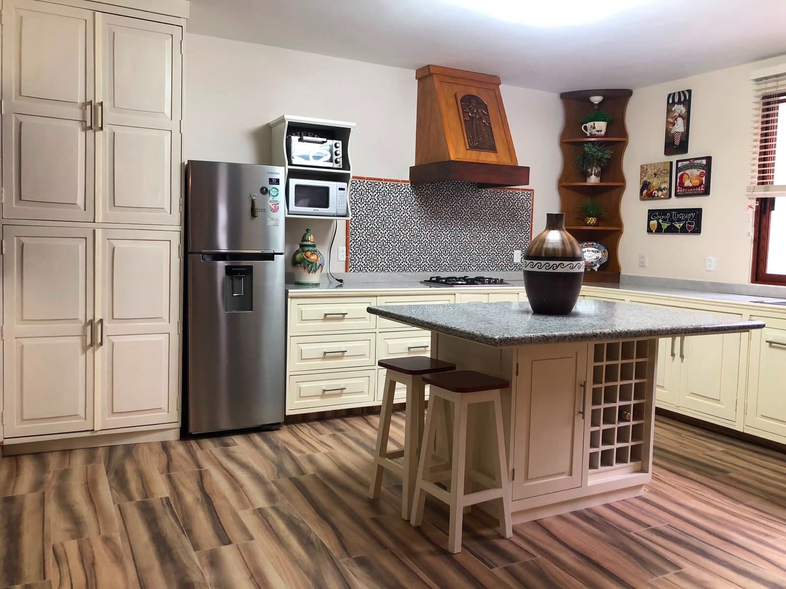 Casa Vista Carolina — Lindavista, San Miguel de Allende — photo 15 — sophisticated chef's kitchen, refined elegance