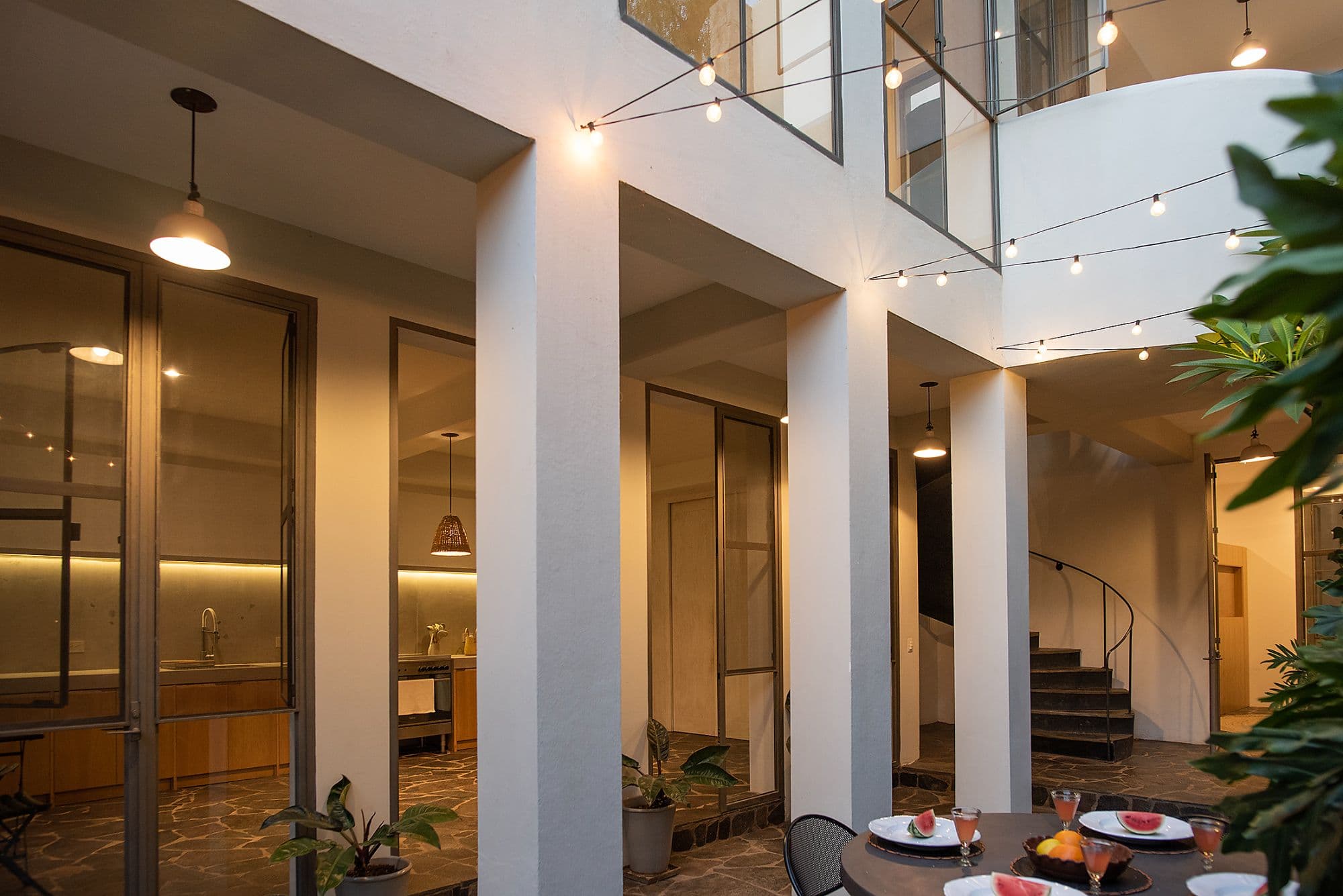 CASA CLARA — Centro, San Miguel de Allende — photo 28 — sophisticated courtyard with soaring skylights