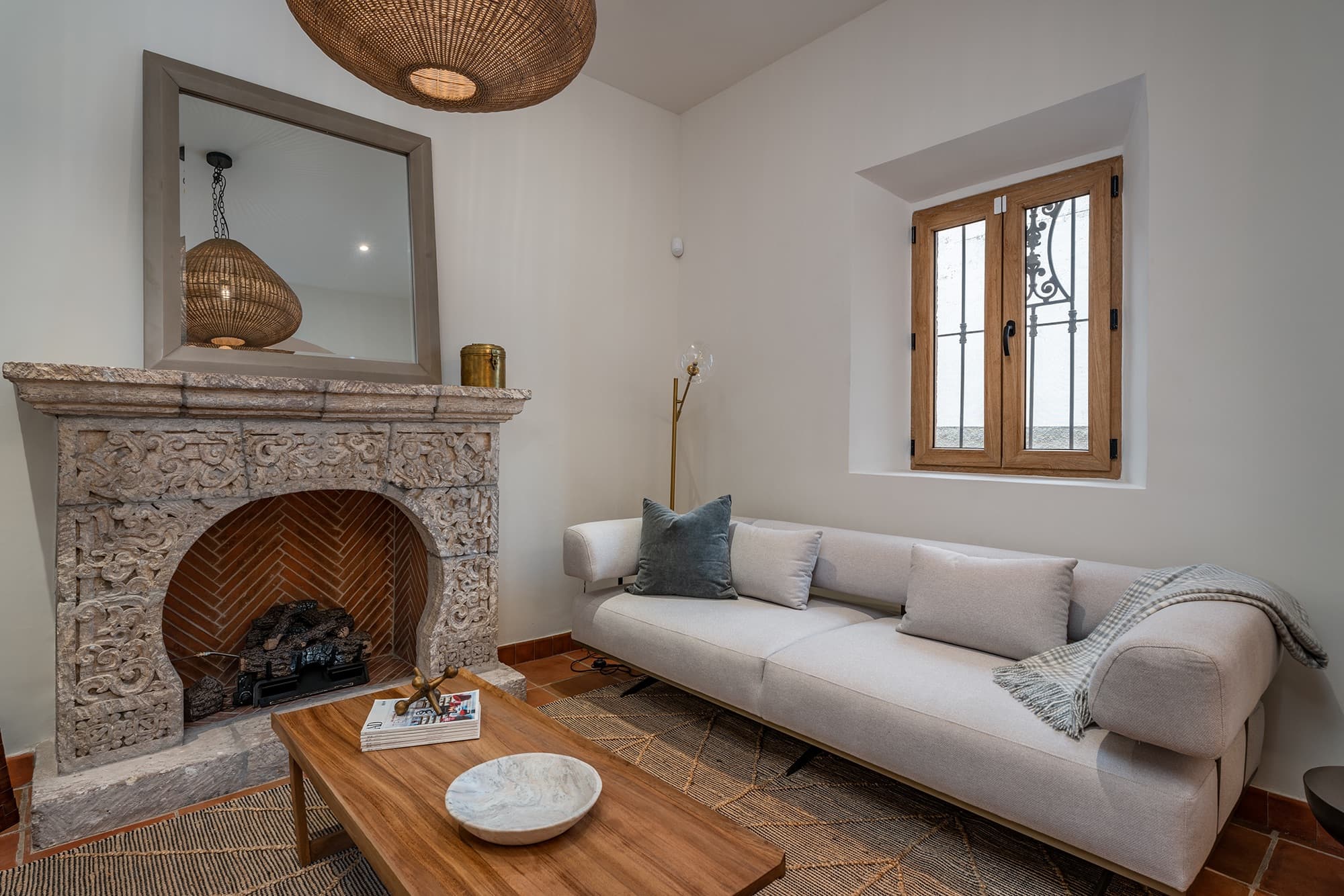 Recreo 70 — Centro, San Miguel de Allende — photo 7 — elegant fireplace with artisanal charm