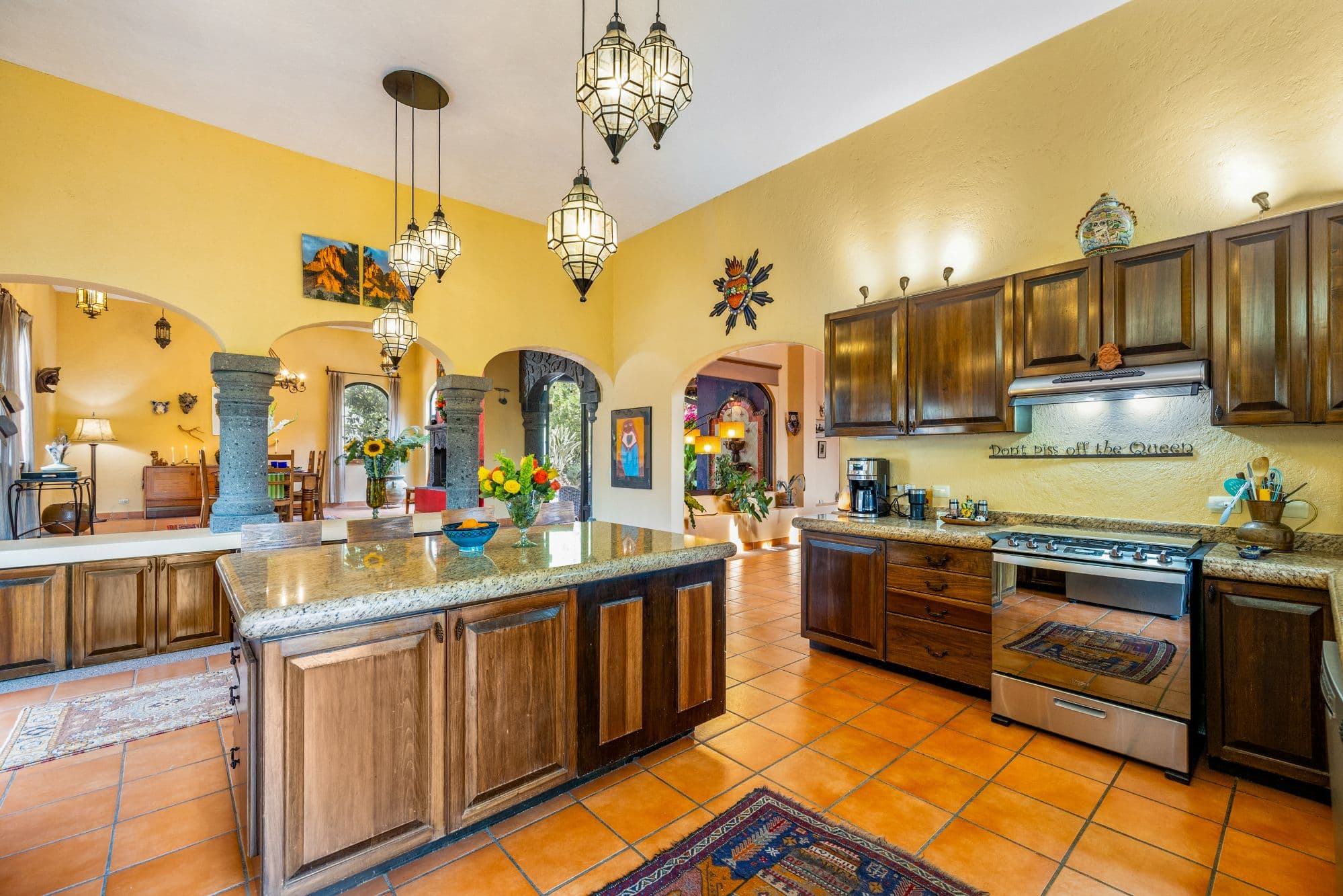 Casa Jardin Secreto — Los Labradores, San Miguel de Allende — photo 5 — sunlit colonial kitchen, artisan charm