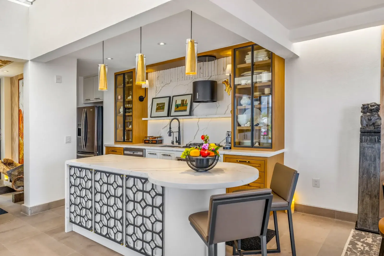 Casa Romana — Centro, San Miguel de Allende — photo 10 — contemporary kitchen with golden accents, elegance