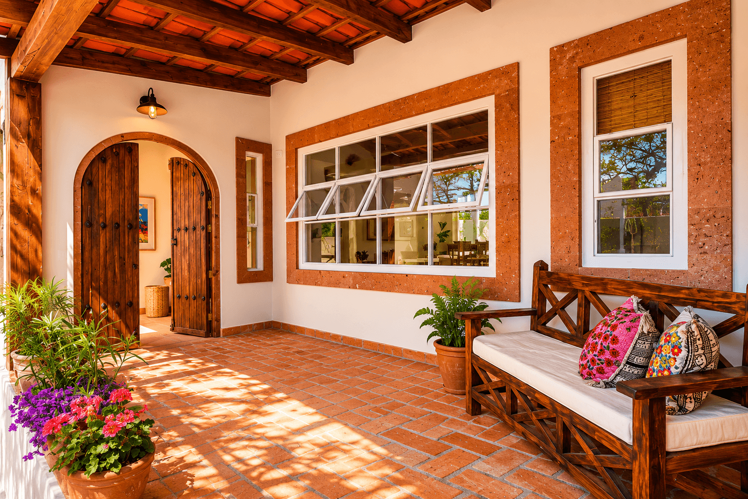 CASA BALCÓN A LA PARROQUIA — Lindavista, San Miguel de Allende — photo 3 — sun-drenched colonial portal with authentic charm