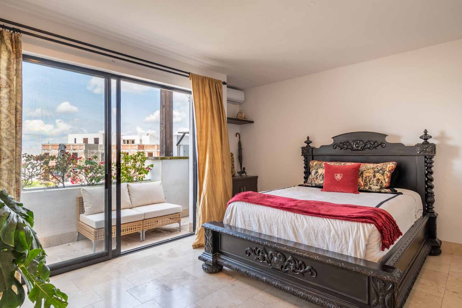 Casa Blanca — Centro, San Miguel de Allende — photo 23 — ornate bedroom with stunning city views