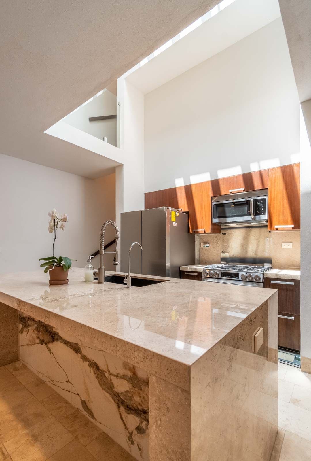 Casa Blanca — Centro, San Miguel de Allende — photo 9 — contemporary kitchen, soaring natural light