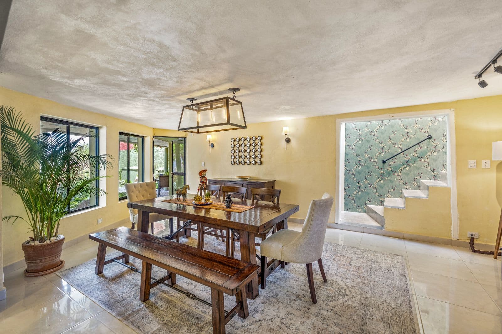 Casa Montitlan — Balcones, San Miguel de Allende — photo 6 — sunlit dining room, elegant entertaining space