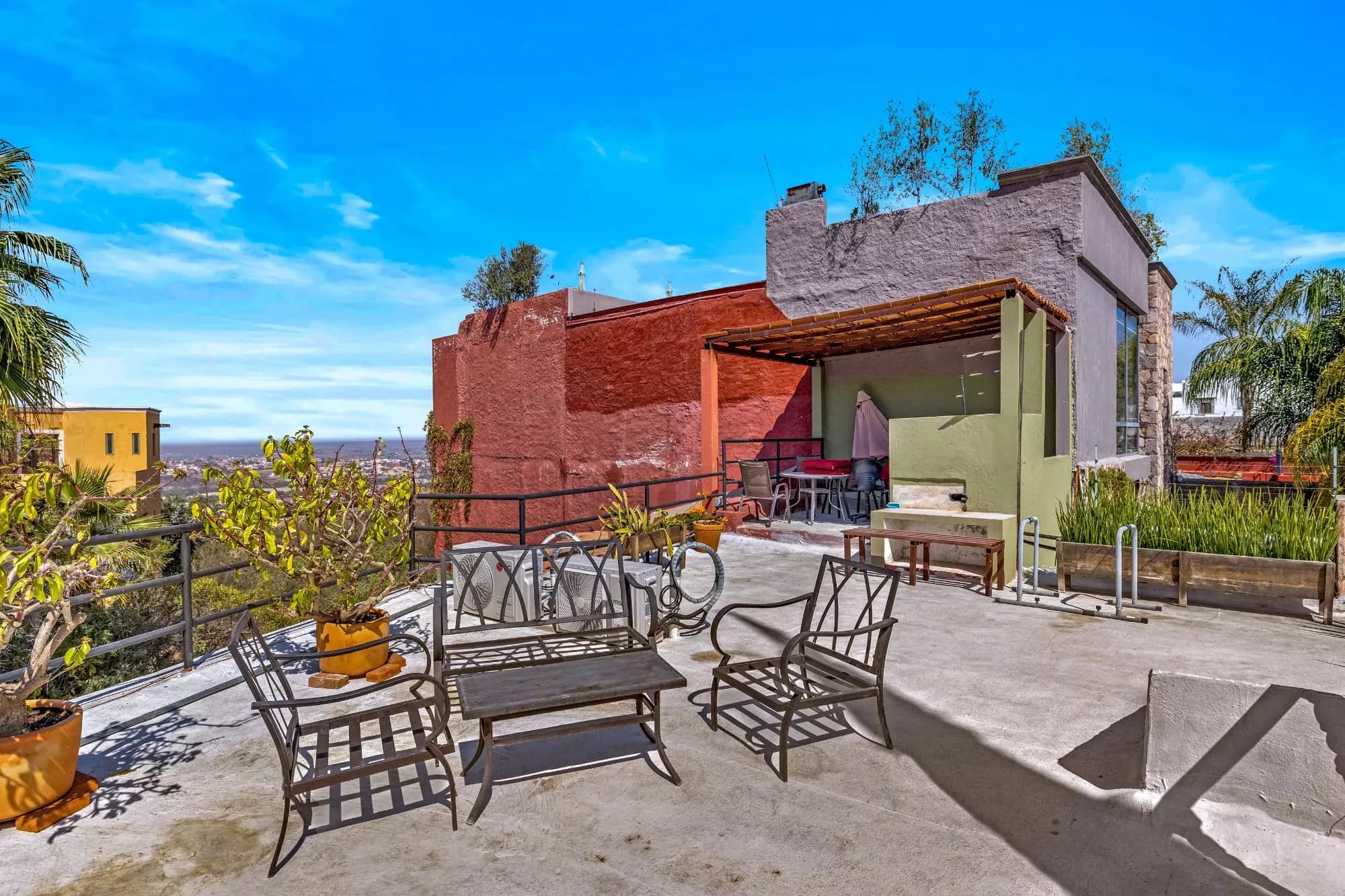 Casa Montitlan — Balcones, San Miguel de Allende — photo 24 — panoramic hilltop terrace with architectural character