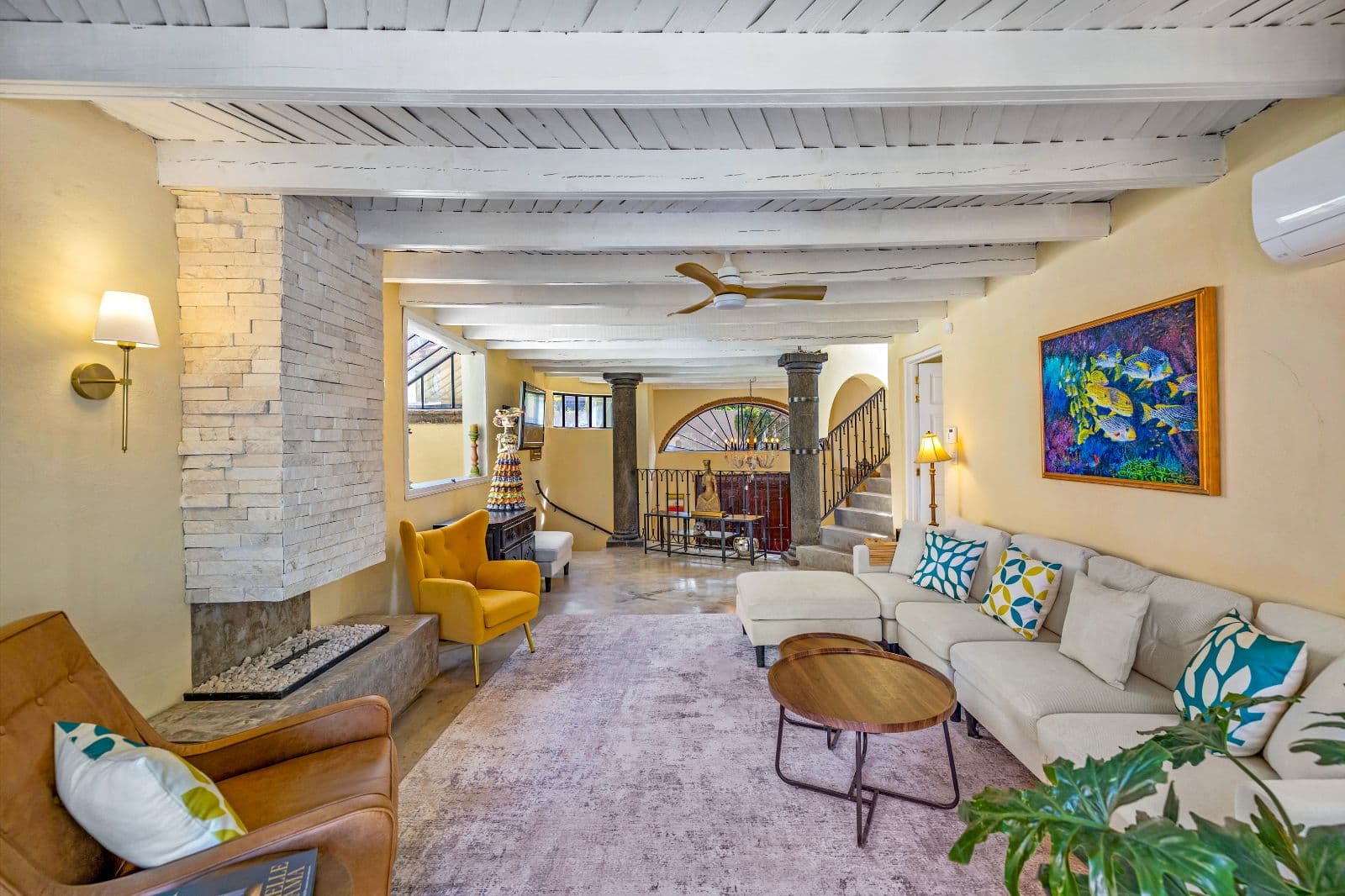 Casa Montitlan — Balcones, San Miguel de Allende — photo 15 — luminous colonial living with soaring beams
