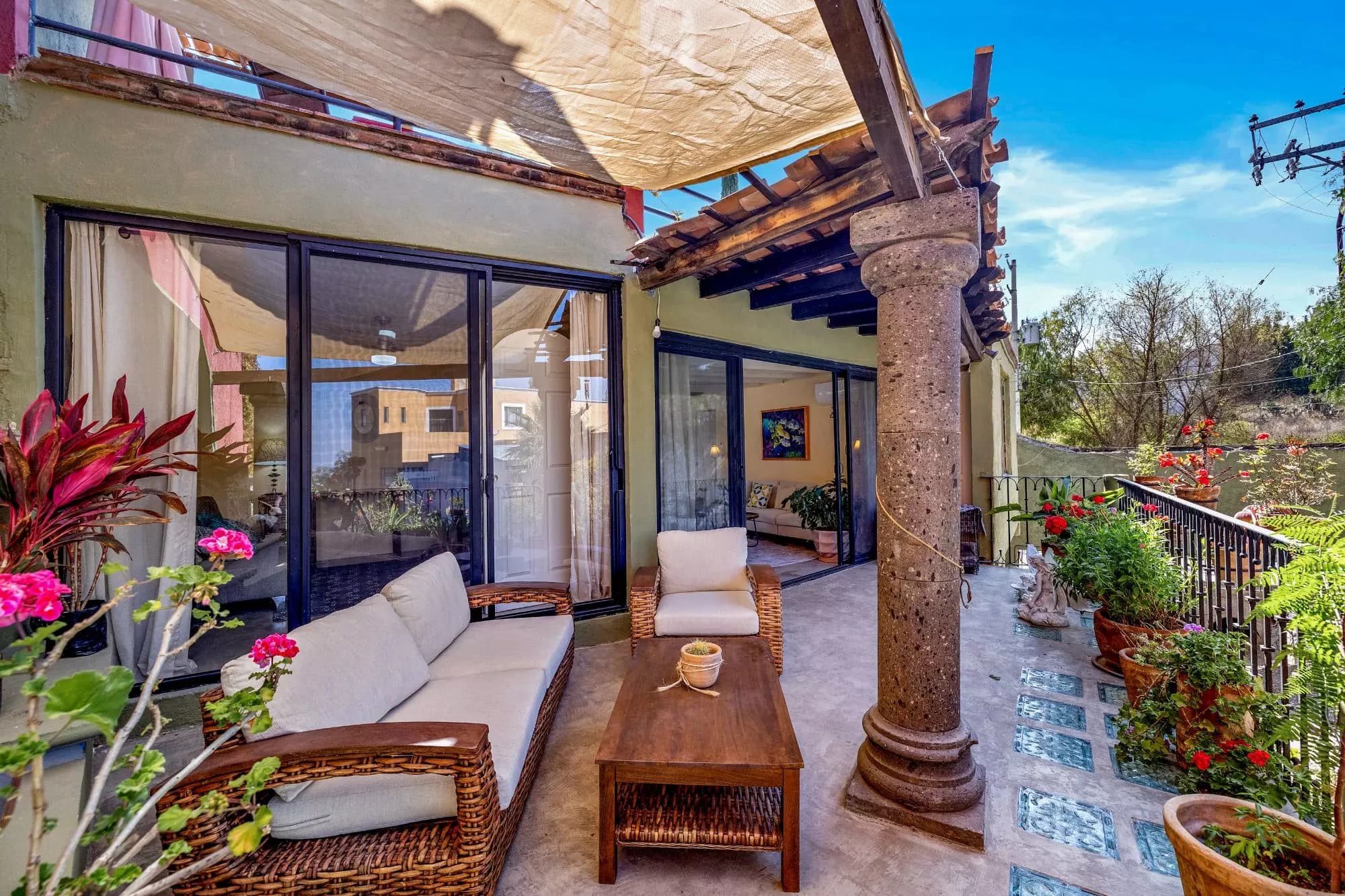 Casa Montitlan — Balcones, San Miguel de Allende — photo 17 — charming colonial terrace with architectural character