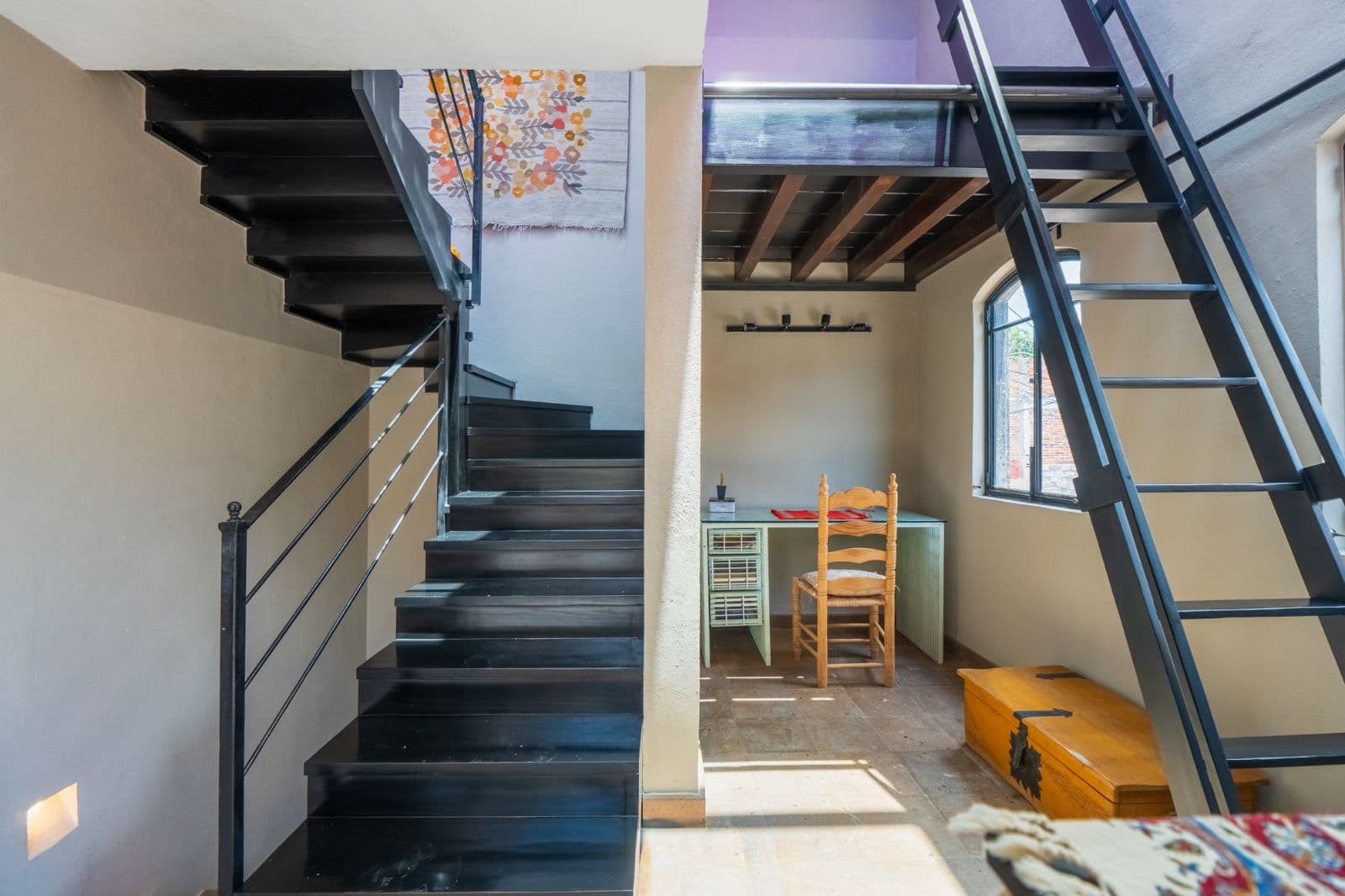 Casa Cielito Lindo — Guadalupe, San Miguel de Allende — photo 14 — dramatic steel staircases, luminous interiors