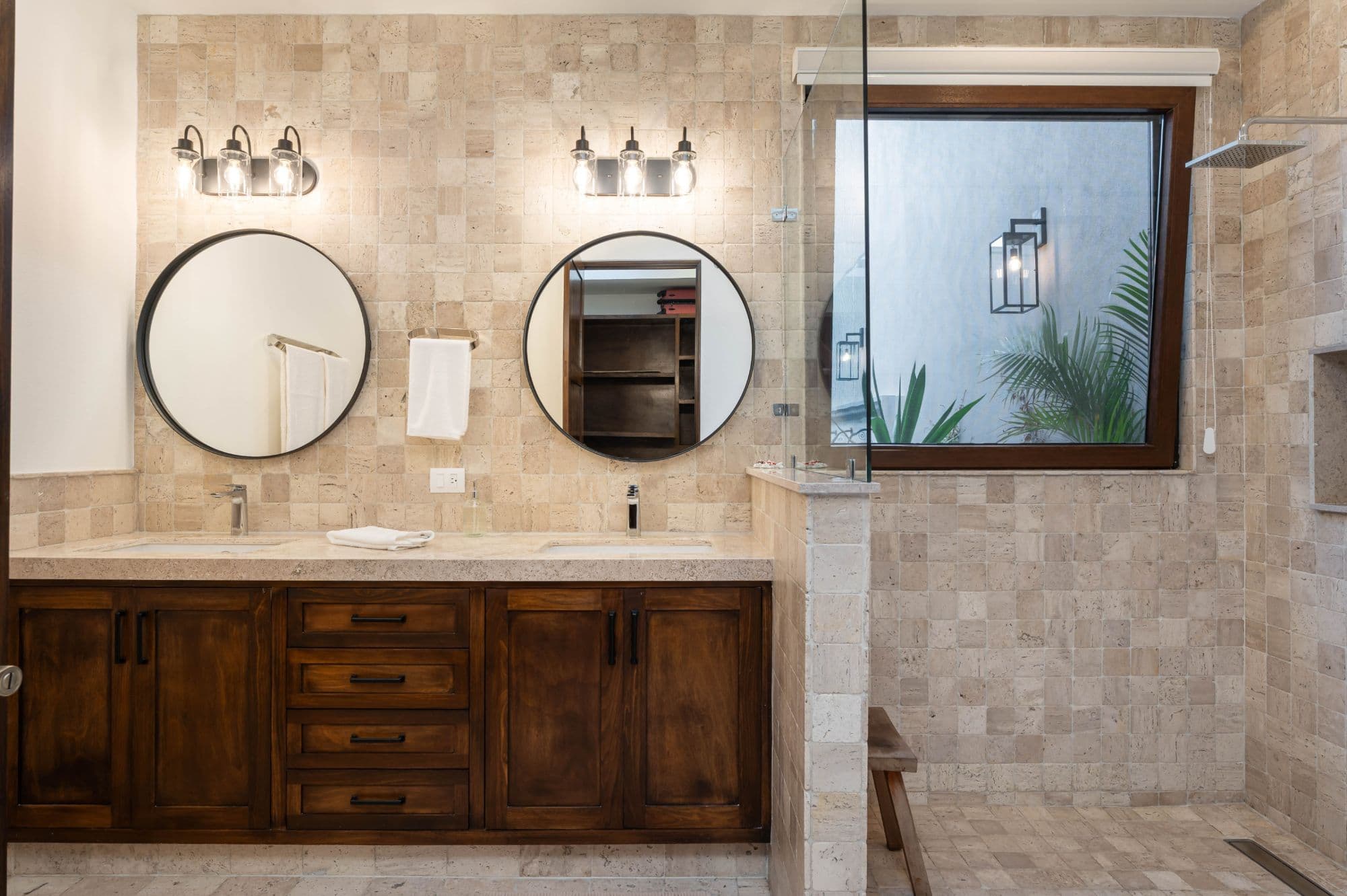 Casa Paulena — Balcones, San Miguel de Allende — photo 17 — spa-inspired dual vanity sanctuary
