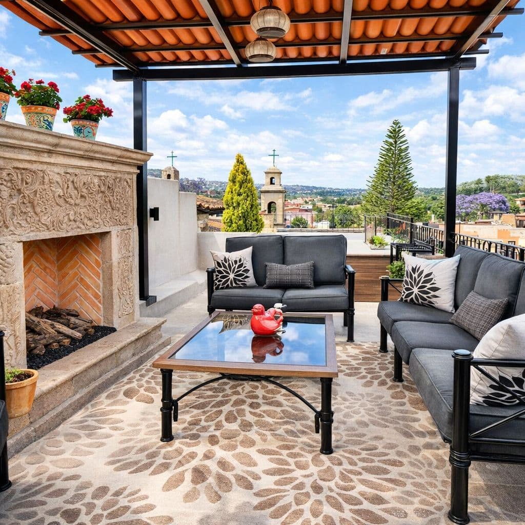 Casa de los Leones — San Miguel de Allende Centro, San Miguel de Allende — photo 34 — elevated terrace with panoramic colonial views