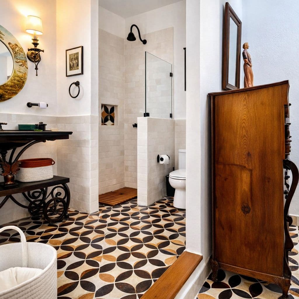 Casa de los Leones — San Miguel de Allende Centro, San Miguel de Allende — photo 26 — elegant colonial bath, artisanal details