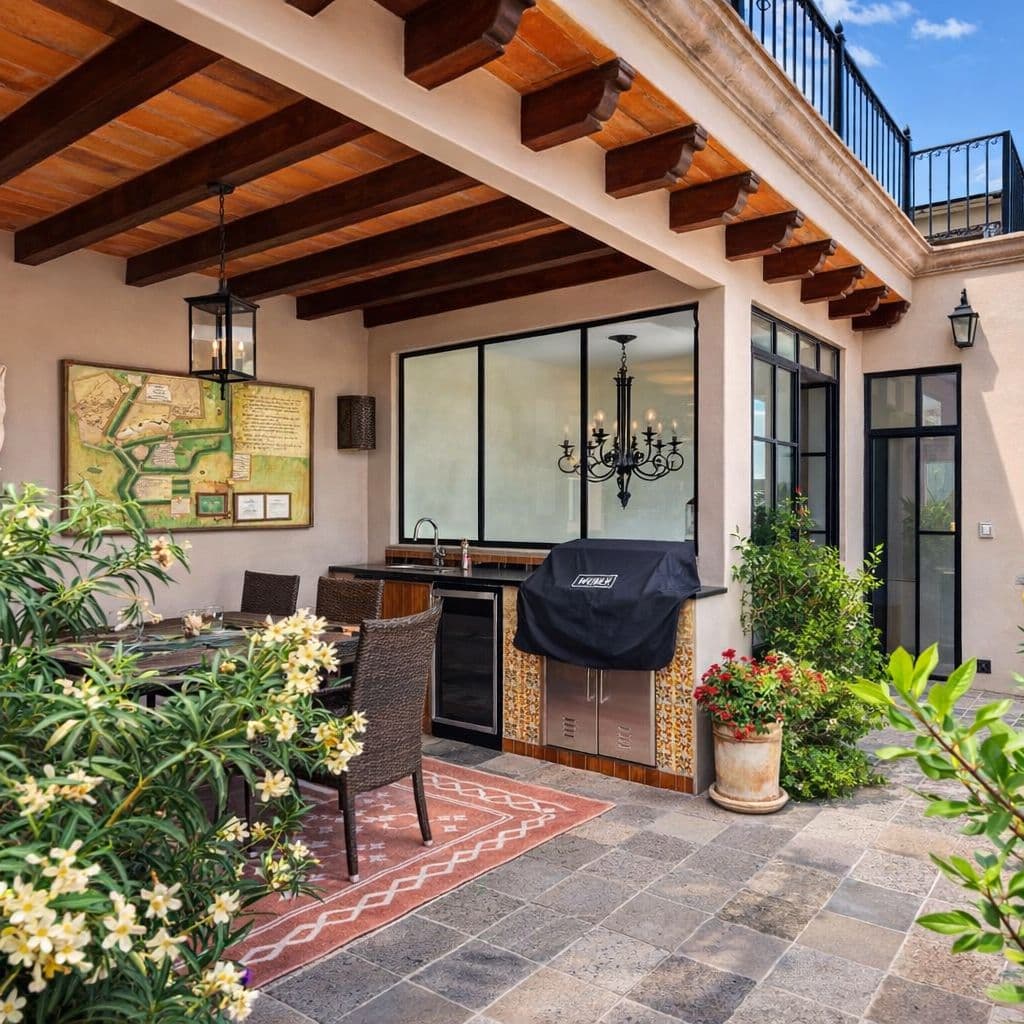 Casa de los Leones — San Miguel de Allende Centro, San Miguel de Allende — photo 30 — elegant courtyard, chef's outdoor kitchen