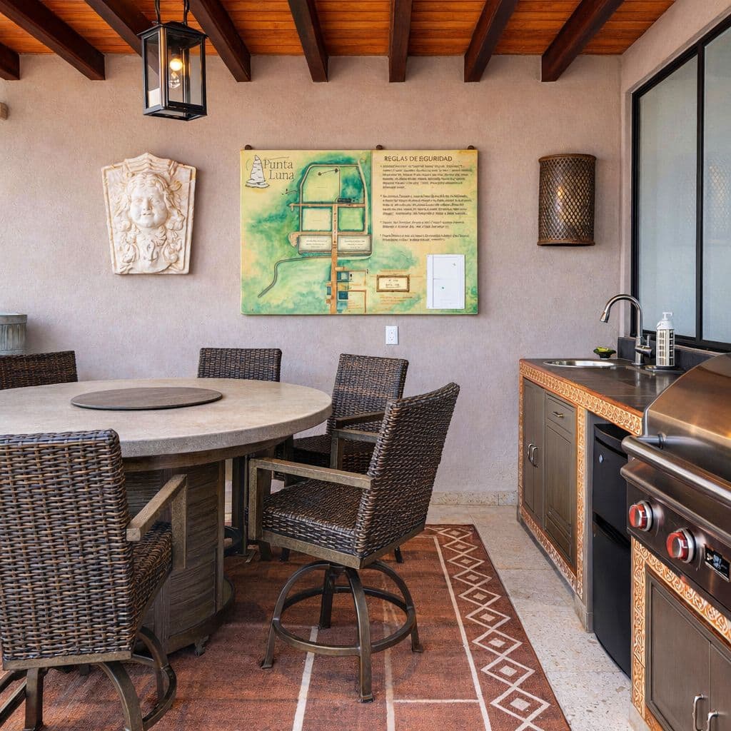 Casa de los Leones — San Miguel de Allende Centro, San Miguel de Allende — photo 31 — elegant outdoor kitchen, rustic charm