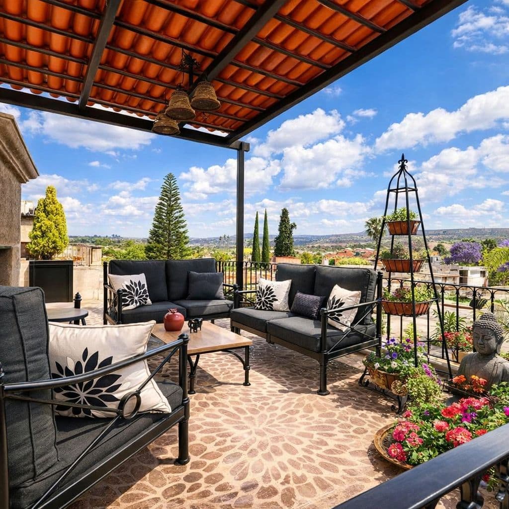 Casa de los Leones — San Miguel de Allende Centro, San Miguel de Allende — photo 35 — elevated terrace, panoramic valley views