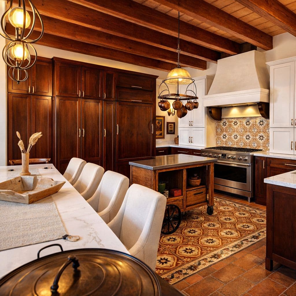 Casa de los Leones — San Miguel de Allende Centro, San Miguel de Allende — photo 10 — rustic-elegant kitchen with exposed beams