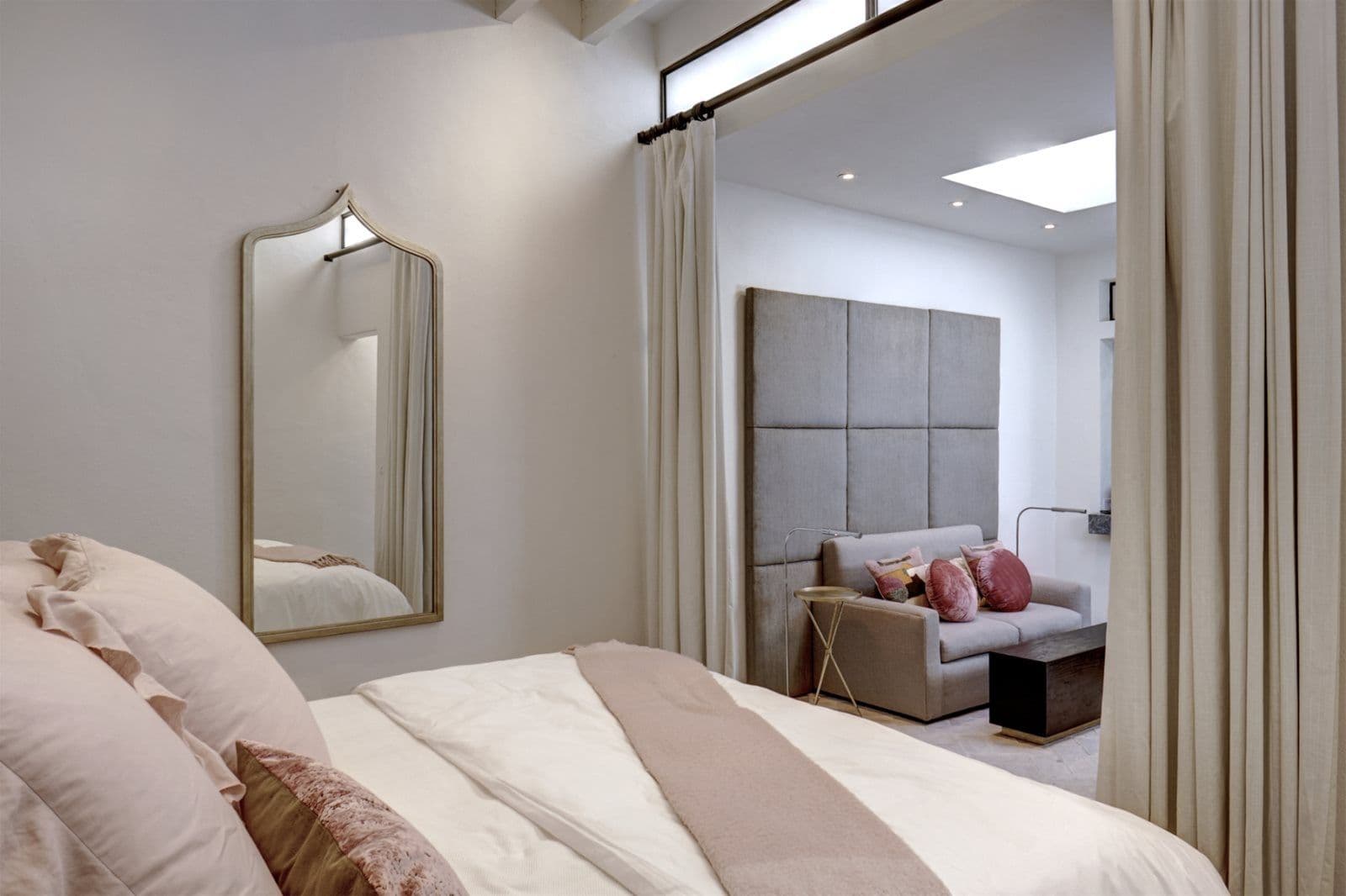 Casa Arcadia — Centro, San Miguel de Allende — photo 19 — serene master suite, luminous skylight sanctuary