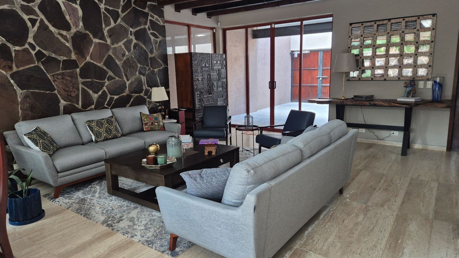 Casa de Llano — La Palmita, San Miguel de Allende — photo 3 — contemporary living, stone elegance, luminous spaces