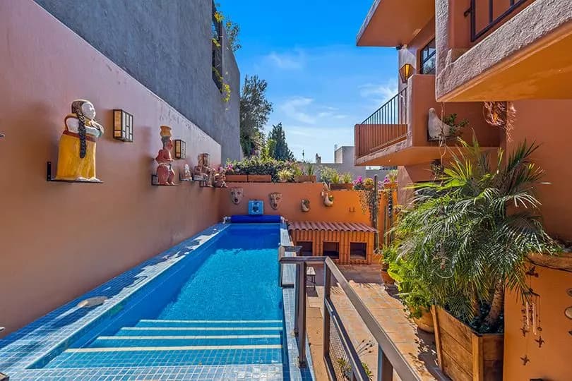 Casa Raul — Balcones, San Miguel de Allende — photo 15 — stunning lap pool, vibrant mexican charm