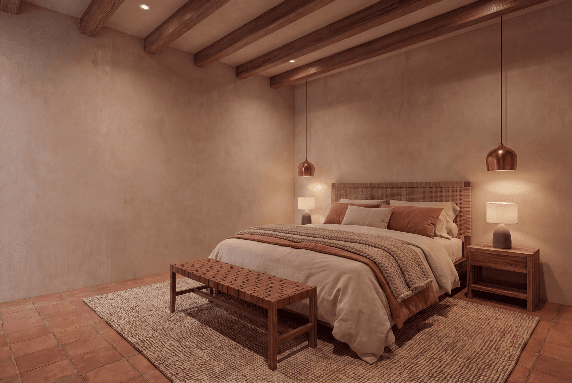 Cerrada Pedrería Casa 05 — San Miguel de Allende Centro, San Miguel de Allende — photo 14 — warm rustic elegance with exposed beams