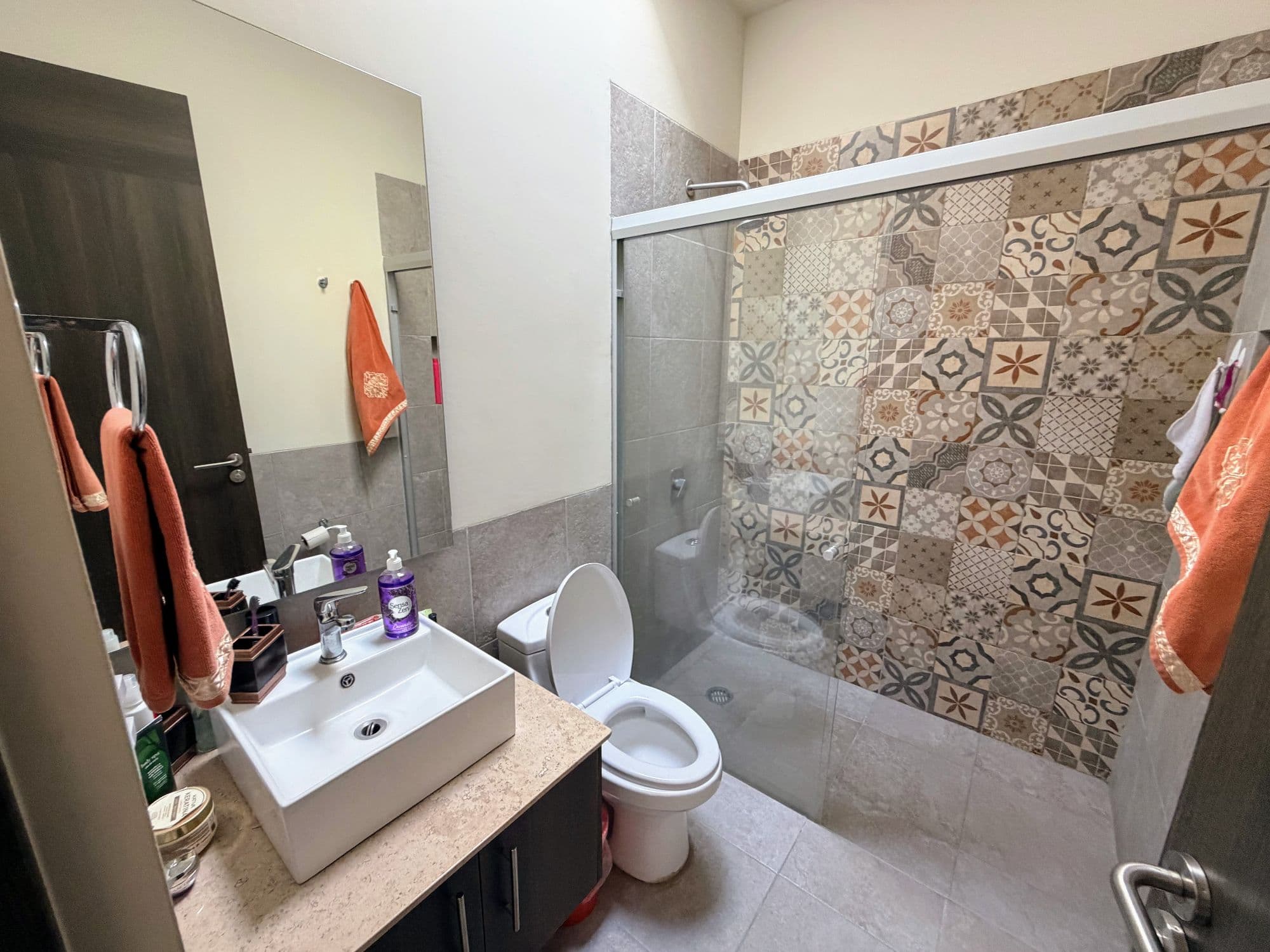 Casa Luis Gonzaga — Quinta de Allende, San Miguel de Allende — photo 8 — contemporary bathroom, artisan tile design