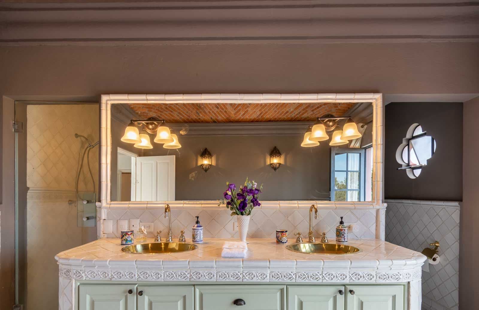 Casa Suerte — Balcones, San Miguel de Allende — photo 20 — elegant dual vanity spa retreat
