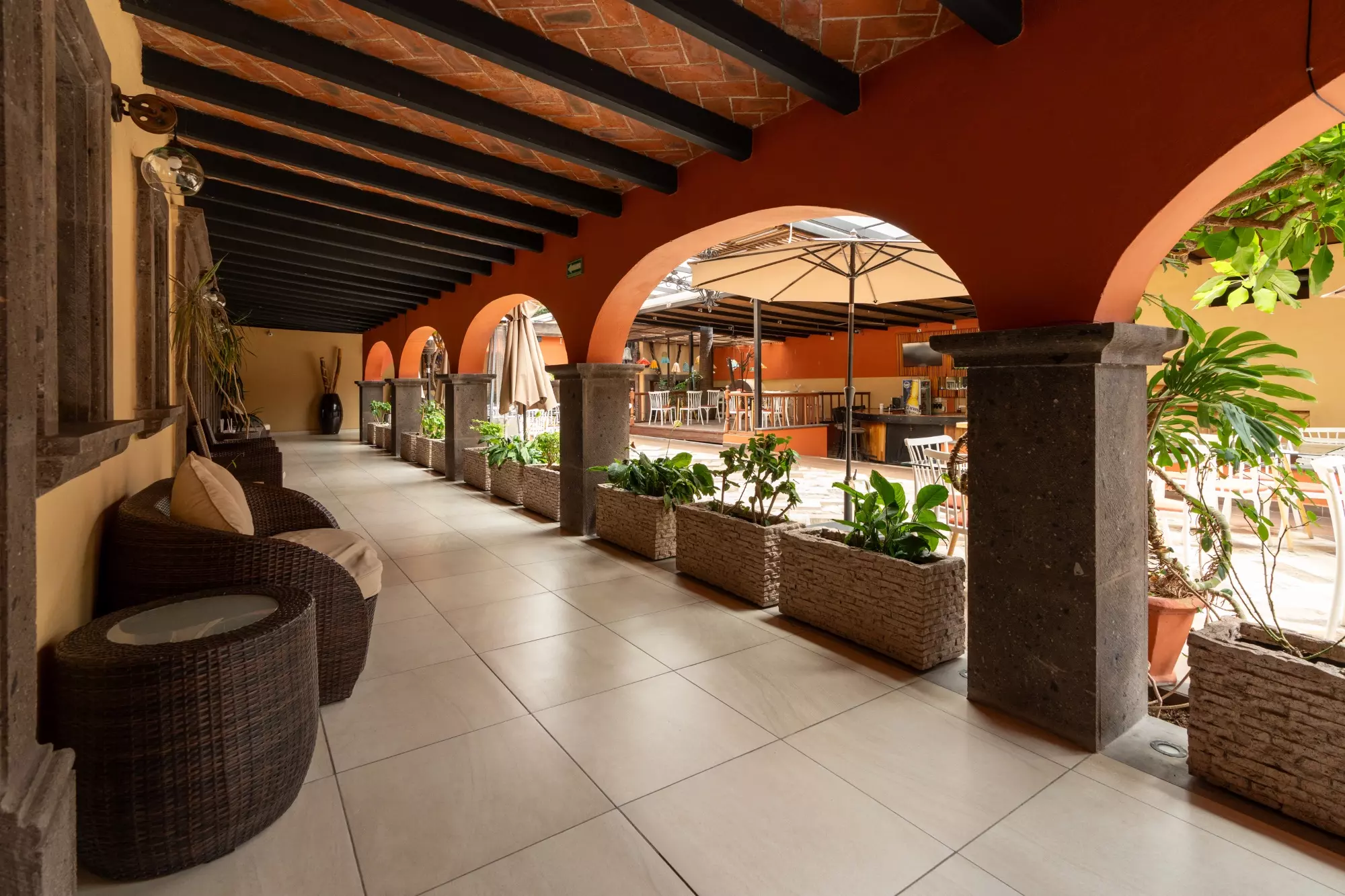Hotel Centro — Centro, San Miguel de Allende — photo 6 — elegant arcaded loggia with colonial charm