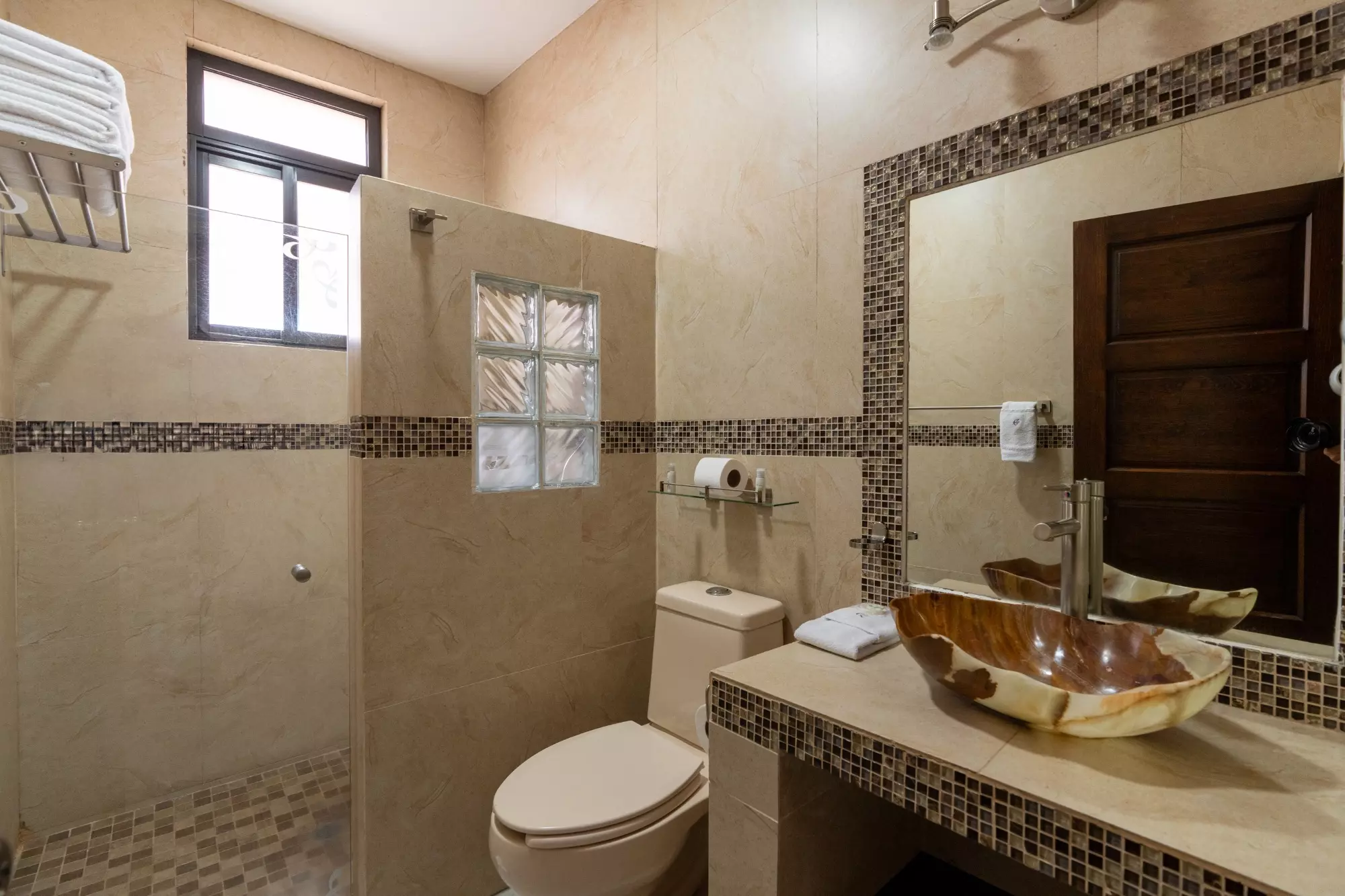 Hotel Centro — Centro, San Miguel de Allende — photo 21 — spa-inspired contemporary mexican bathroom