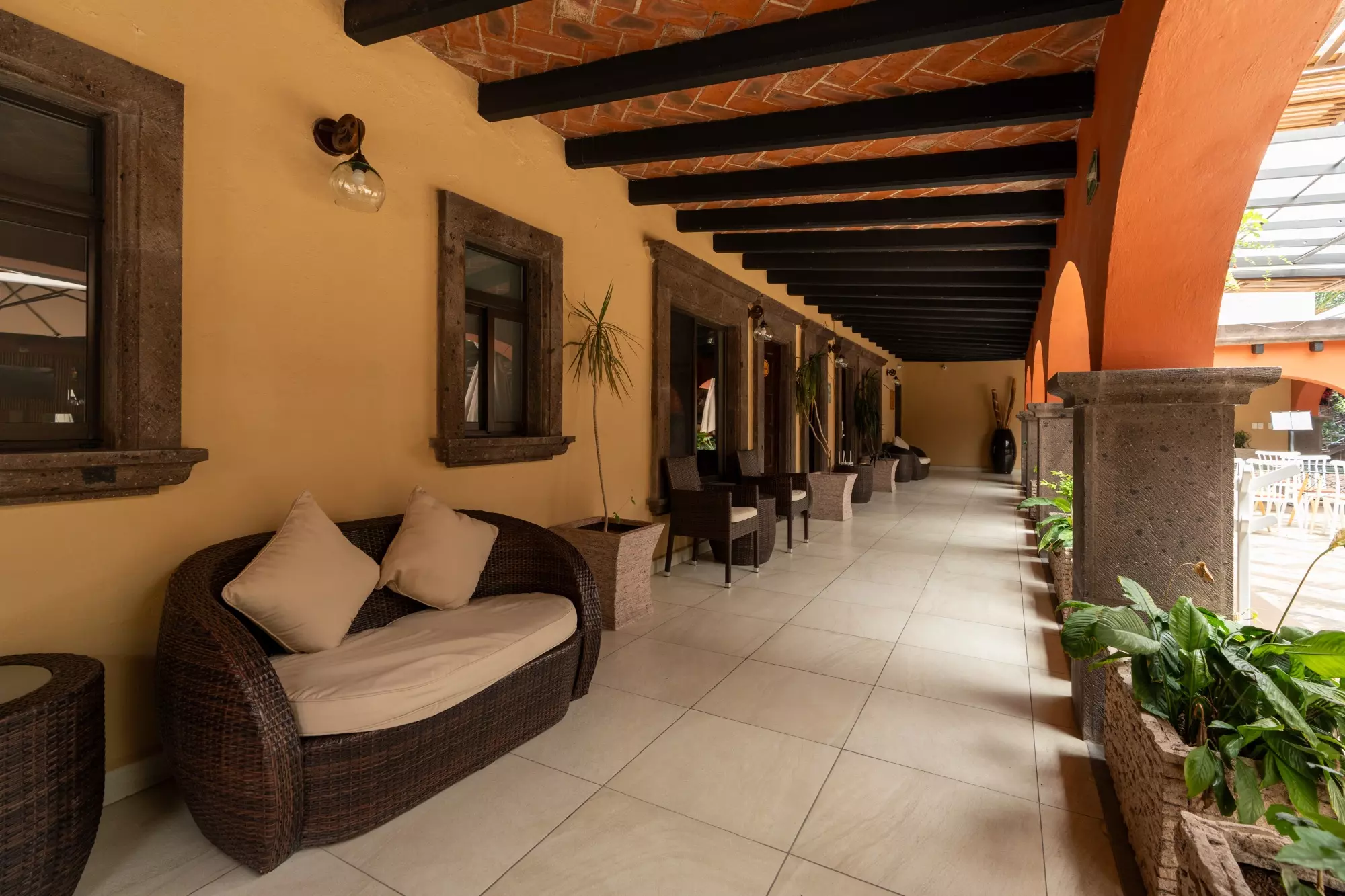 Hotel Centro — Centro, San Miguel de Allende — photo 26 — enchanting covered terrace with authentic character